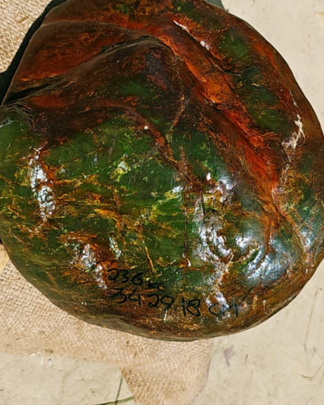 Natural Indonesian Green Nephrite Jade Raw Stone - 23.6 kg