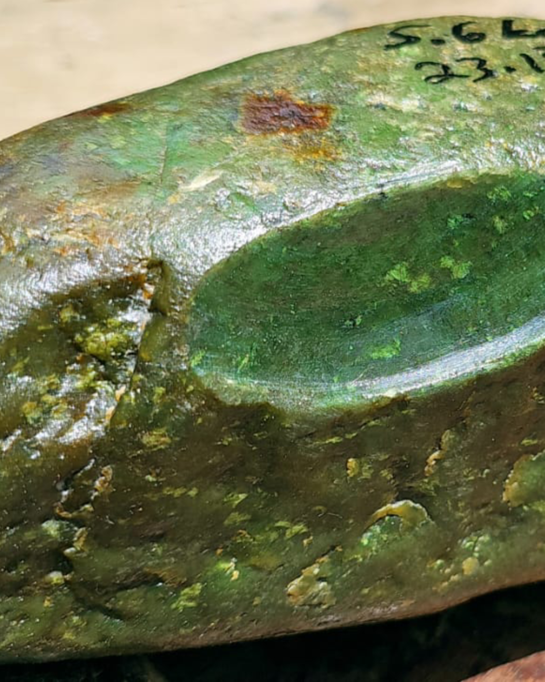 Natural Indonesian Green Nephrite Jade Raw Stone - 5.6 kg