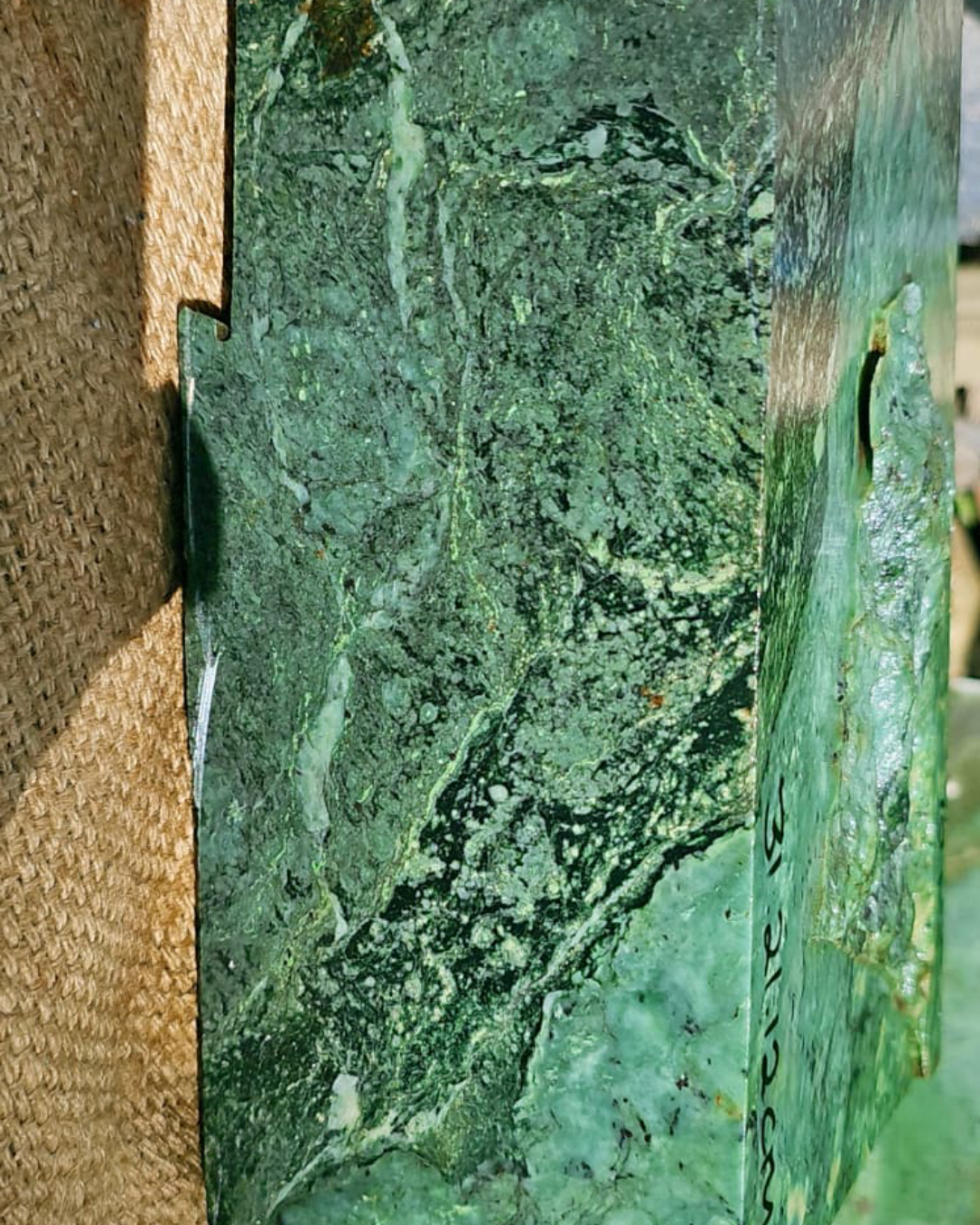 Aceh Block-Cut Emerald-Tone Green Nephrite Jade