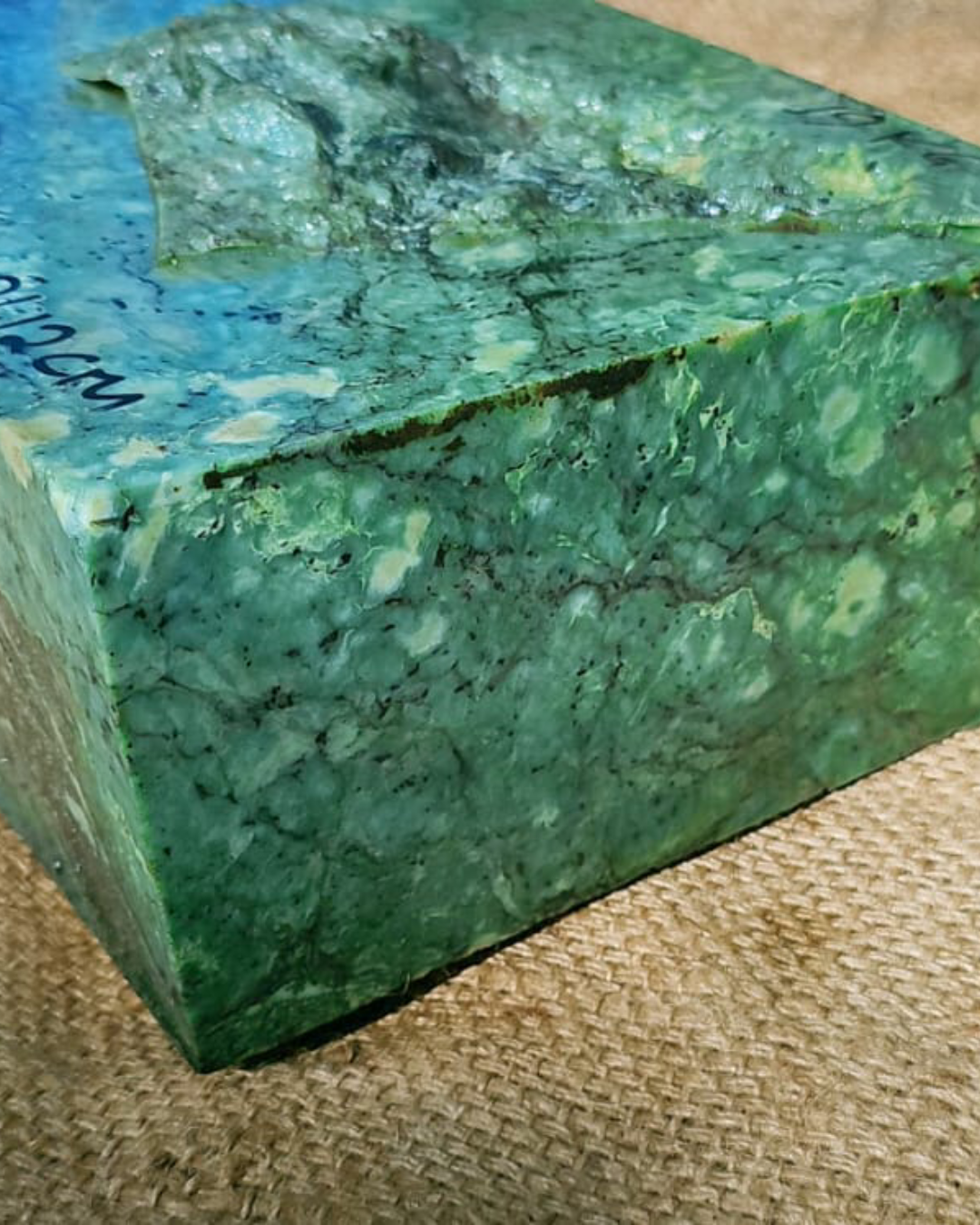 Aceh Block-Cut Emerald-Tone Green Nephrite Jade