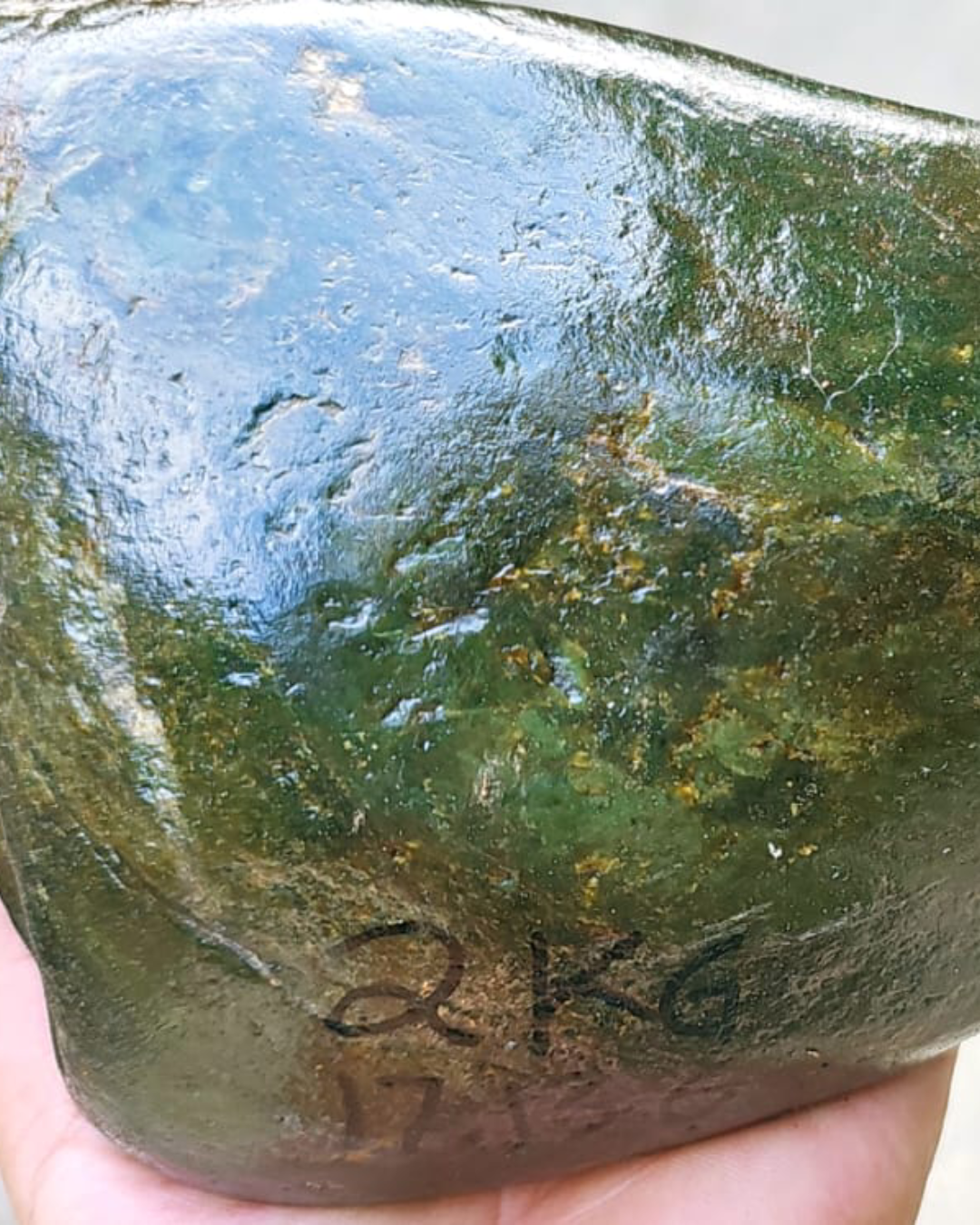 Aceh River-Worn Smooth Green Nephrite Jade