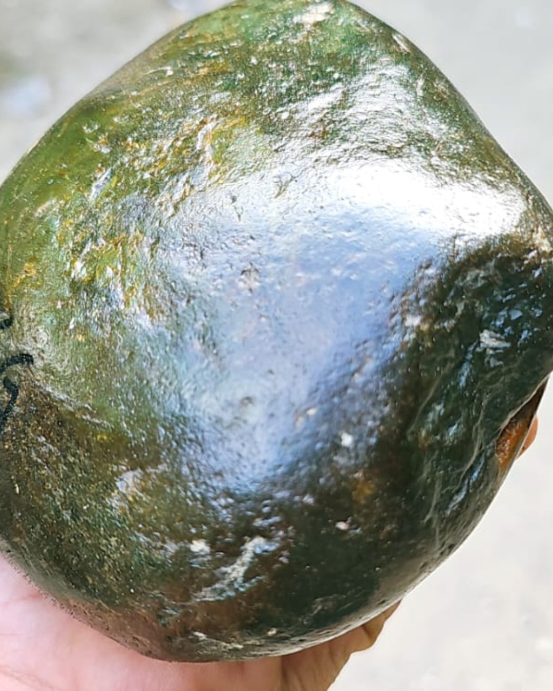 Aceh River-Worn Smooth Green Nephrite Jade