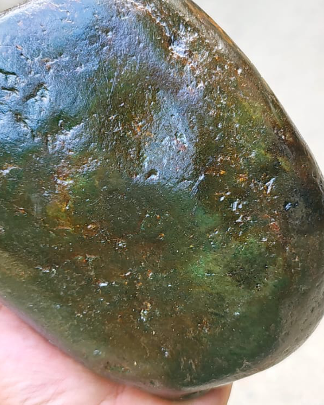 Aceh River-Worn Smooth Green Nephrite Jade