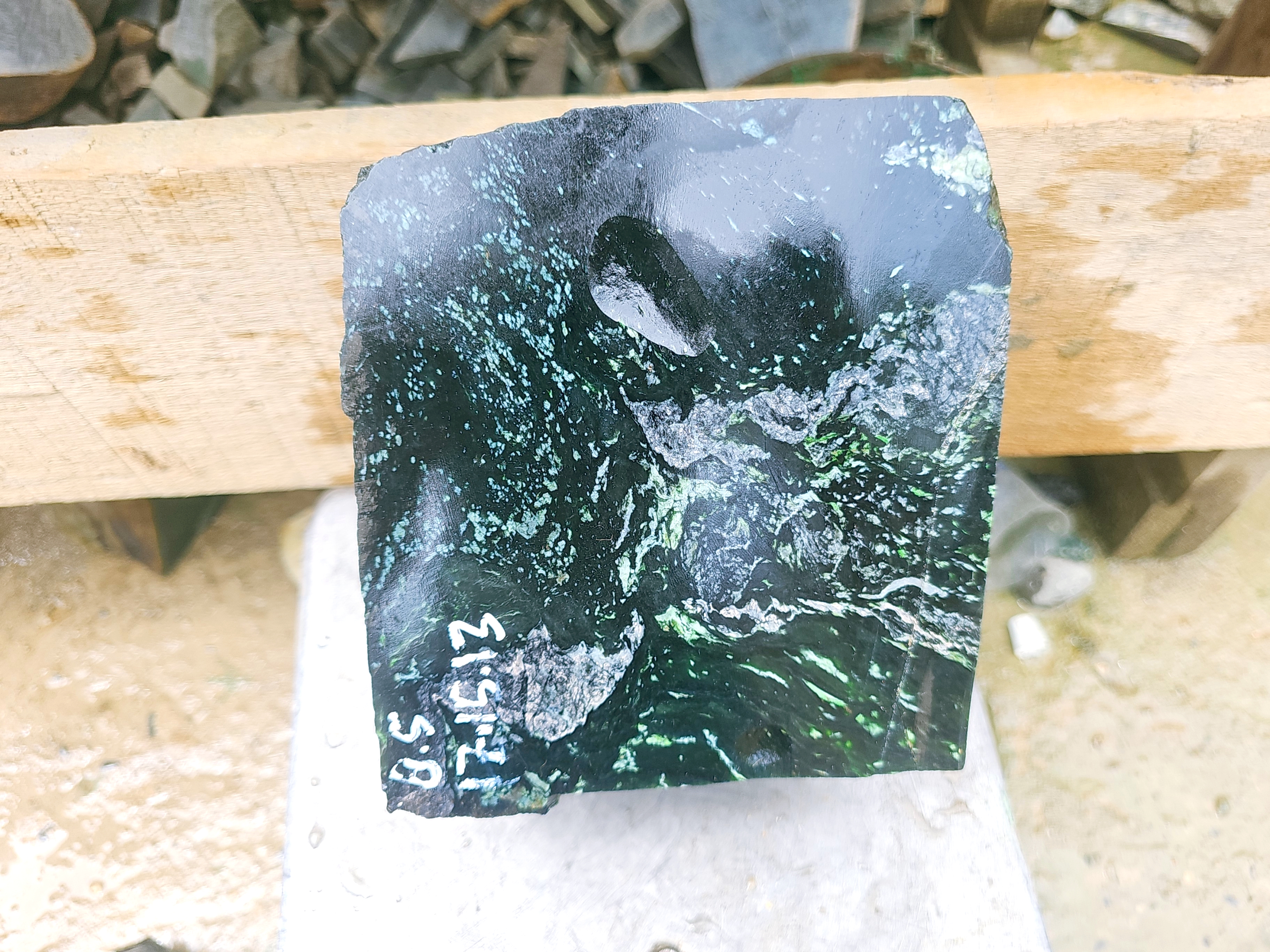 8.5KG Natural Dark Green Nephrite Jade Rough Block – Deep Forest Green Jade Stone for Collectors, Carving and Lapidary