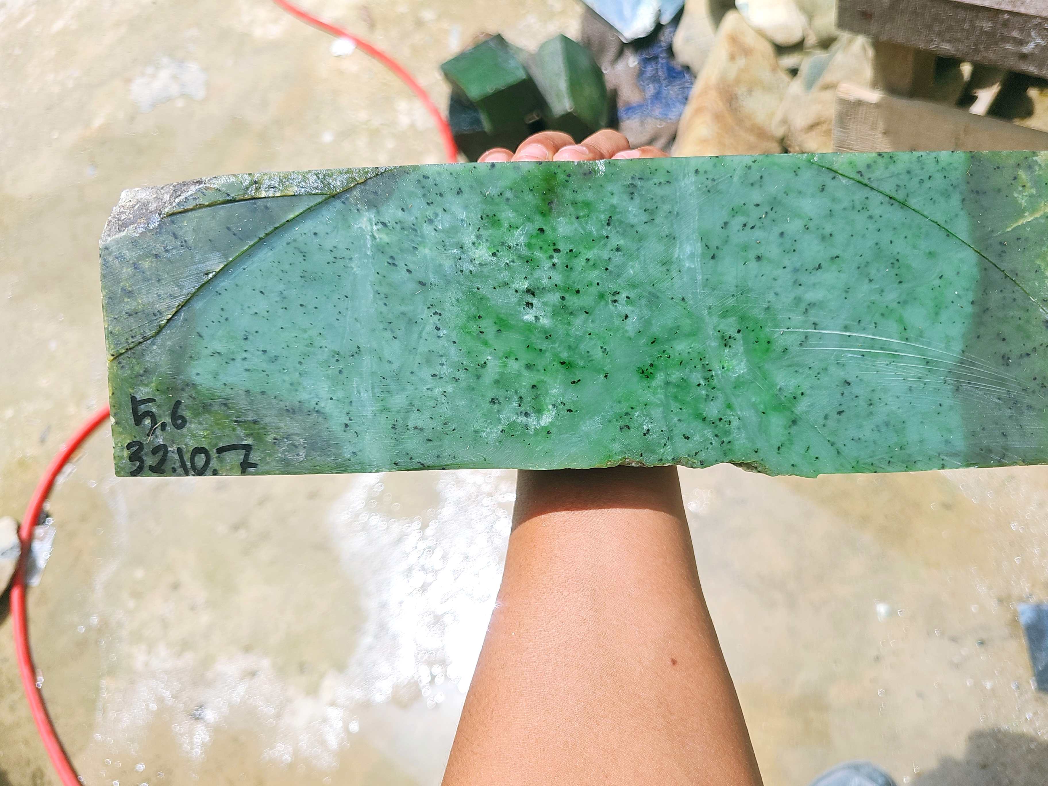 Natural Green Nephrite Jade Rough Block – Dark and Light Green Jade Stone for Collectors, Carving and Lapidary