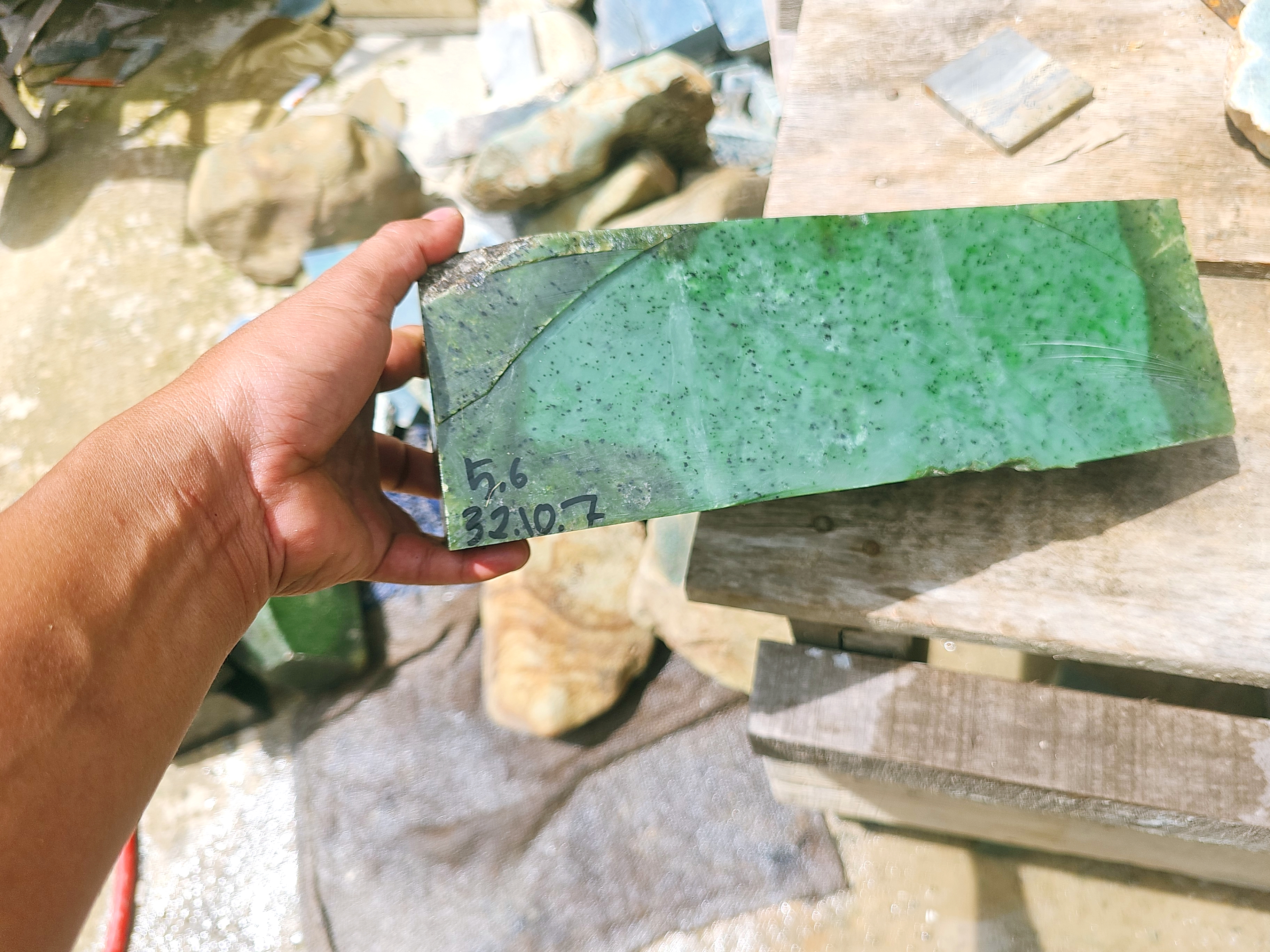 Natural Green Nephrite Jade Rough Block – Dark and Light Green Jade Stone for Collectors, Carving and Lapidary