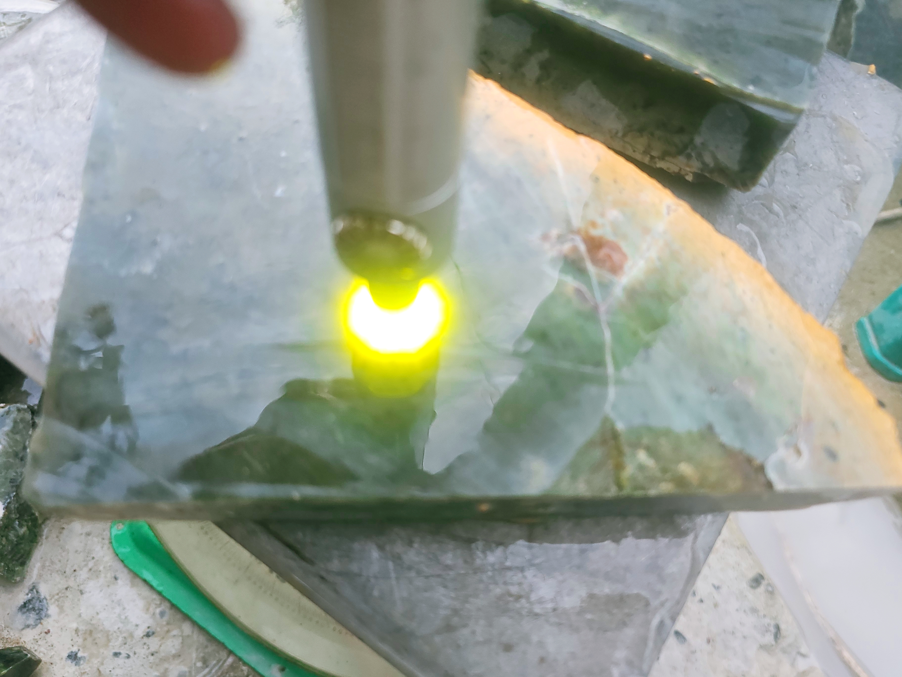 3.4KG 2PCS Natural Dark Green Nephrite Jade Rough Slabs – Blue-Green Jade Stones for Collectors, Carving and Lapidary