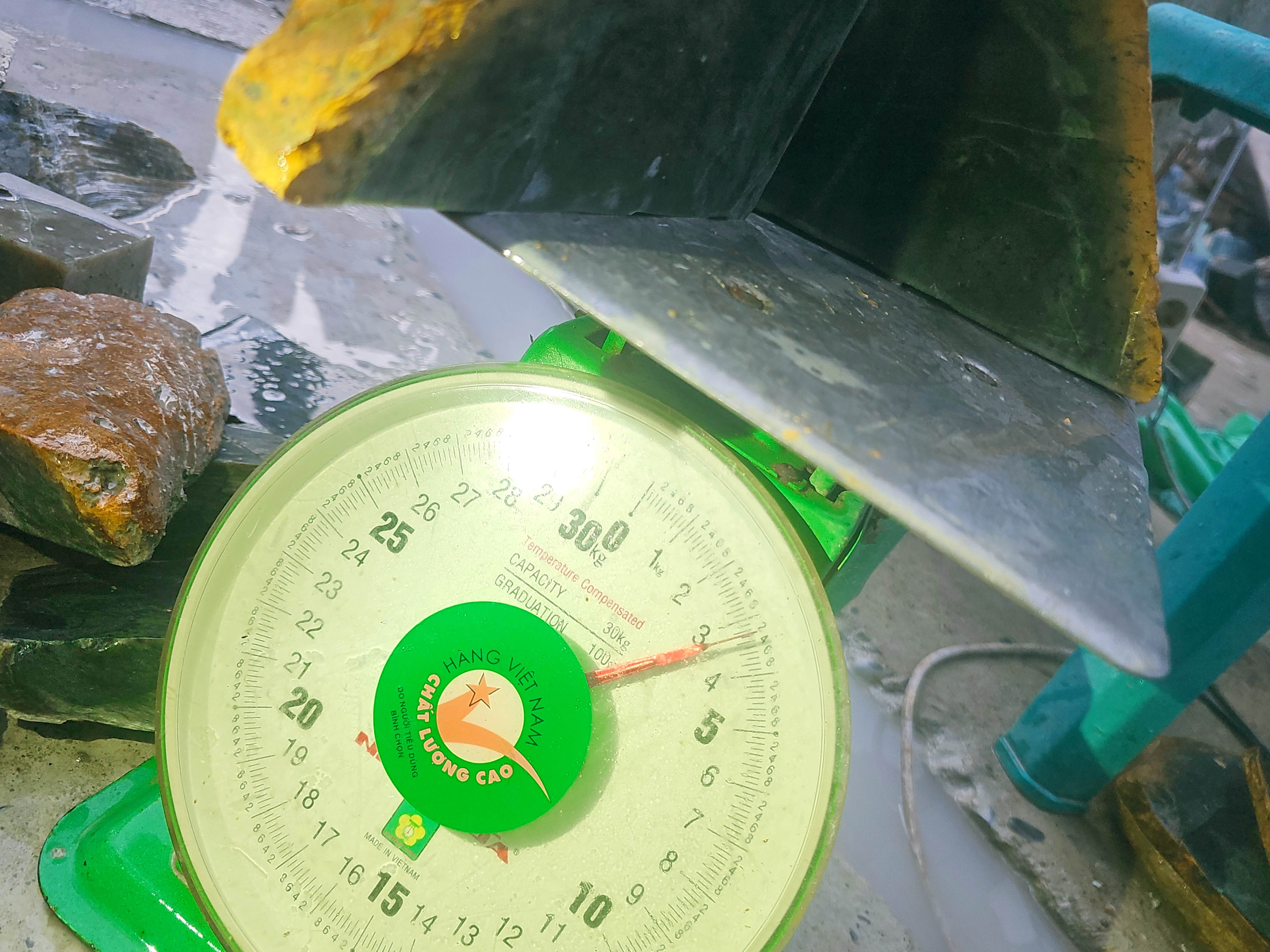 3.4KG 2PCS Natural Dark Green Nephrite Jade Rough Slabs – Blue-Green Jade Stones for Collectors, Carving and Lapidary