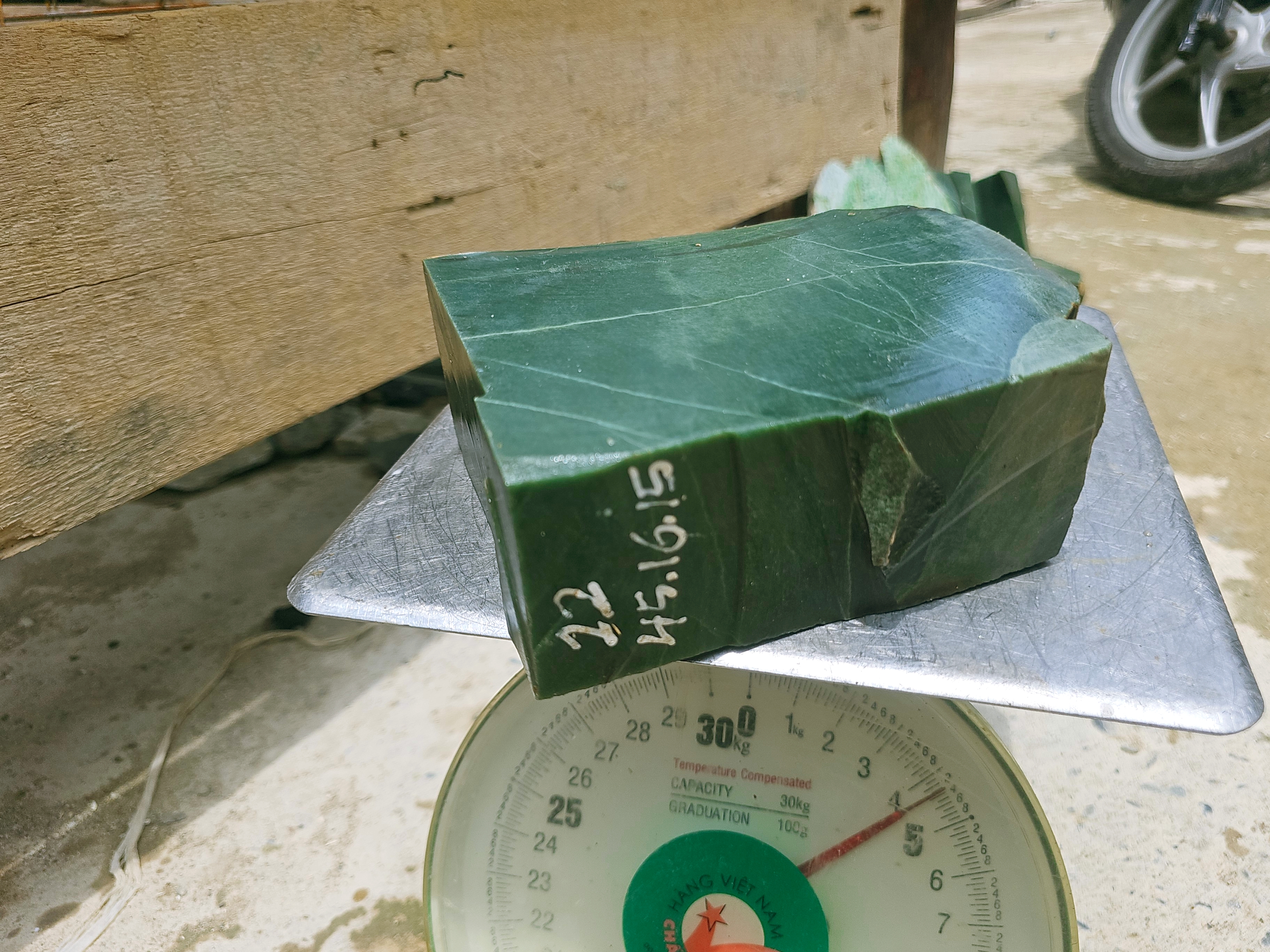 Natural Dark Green Nephrite Jade Rough Slab – 2.2 KG