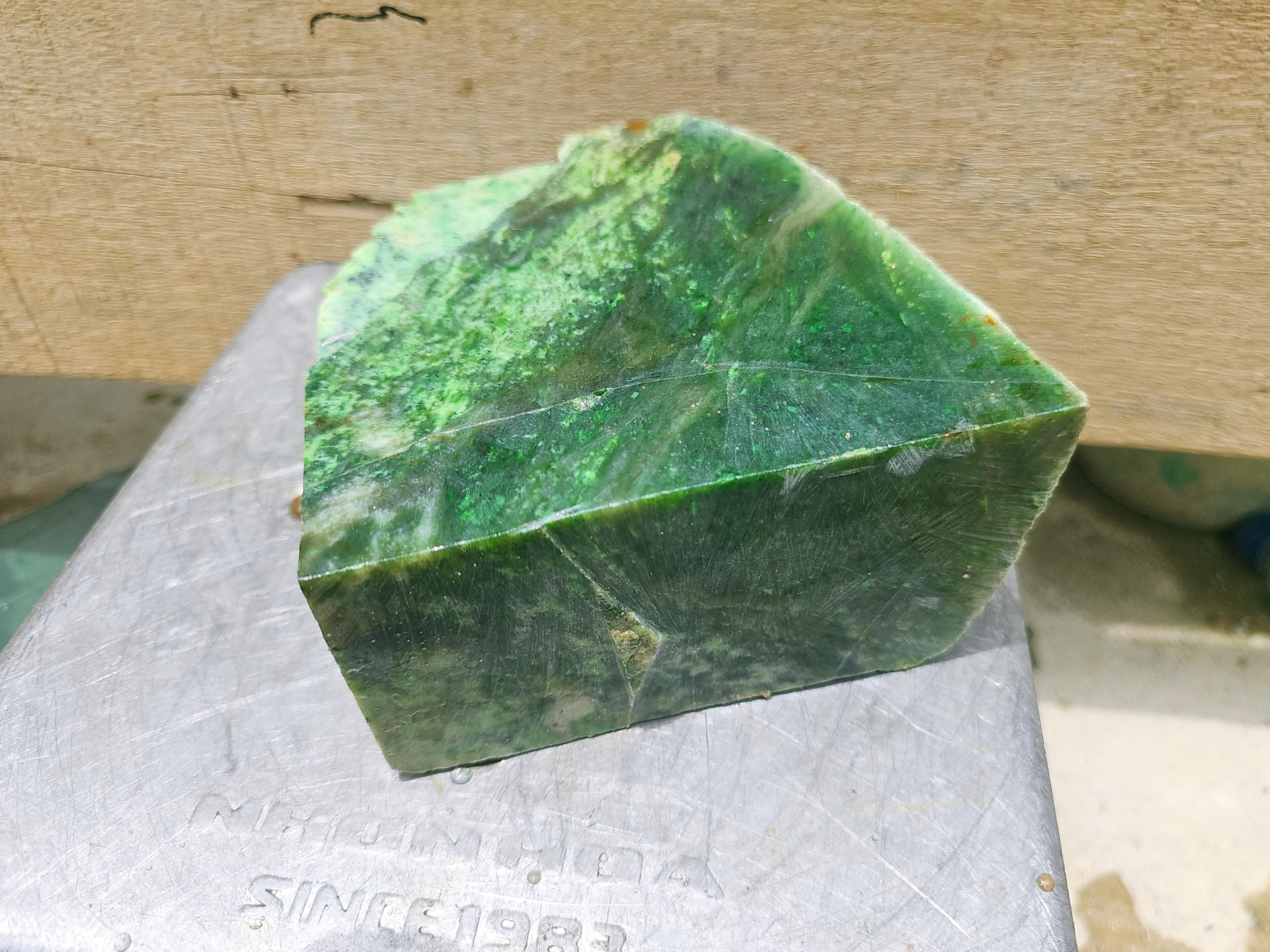 Natural Green Nephrite Jade Rough Block – 3.5 KG