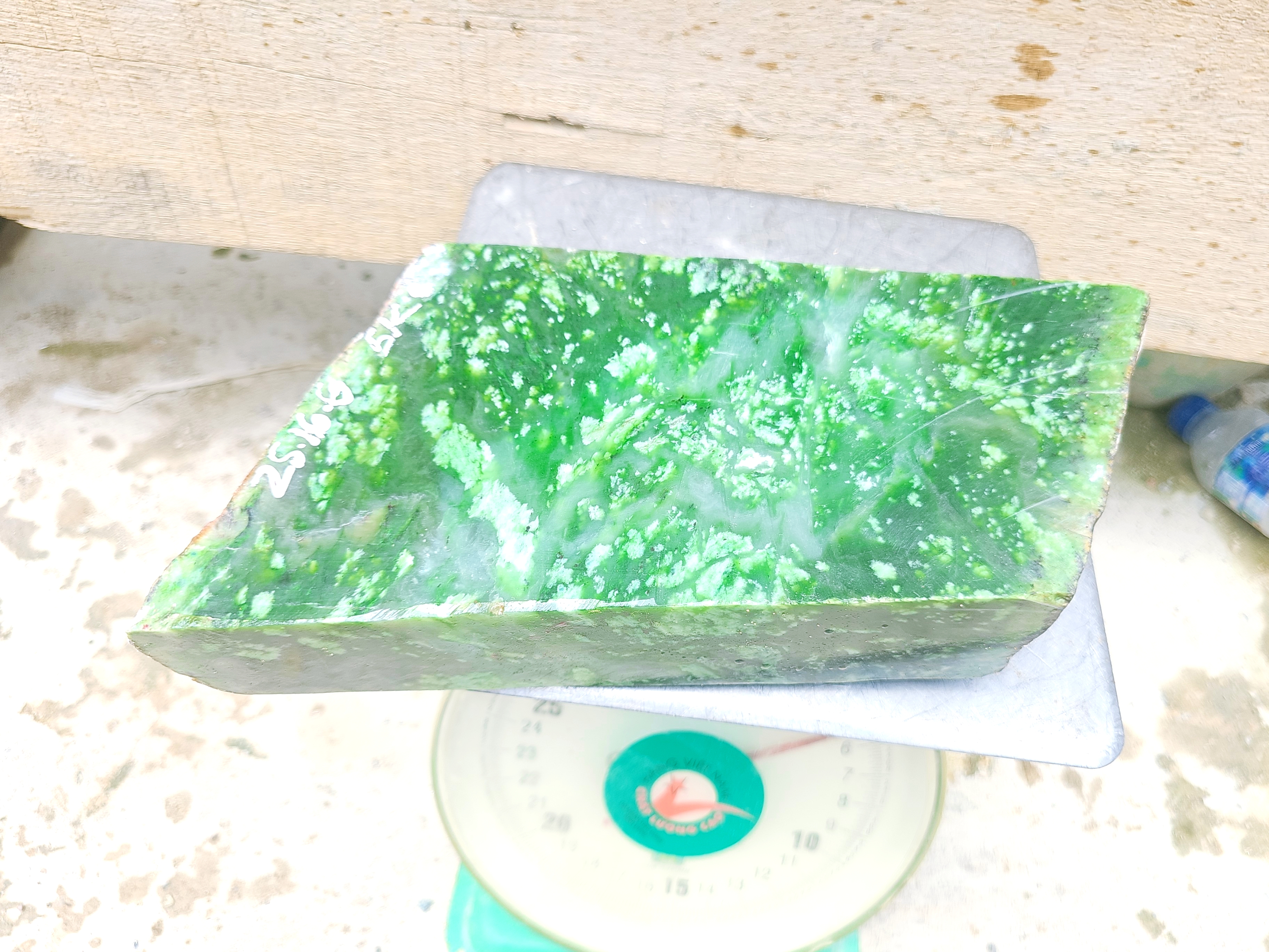 Natural Dark Green Nephrite Jade Rough Slab – 5.2 KG