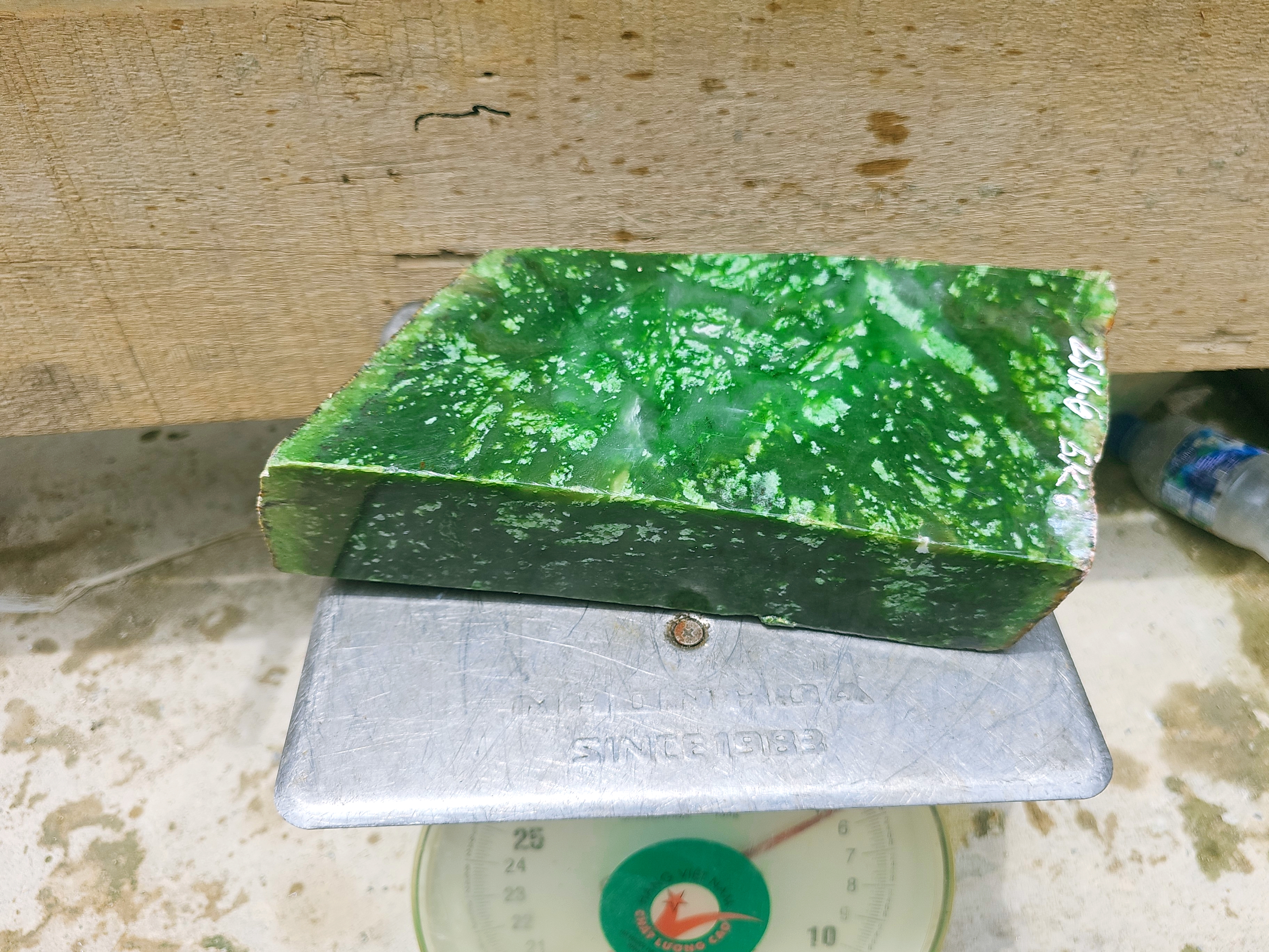 Natural Dark Green Nephrite Jade Rough Slab – 5.2 KG