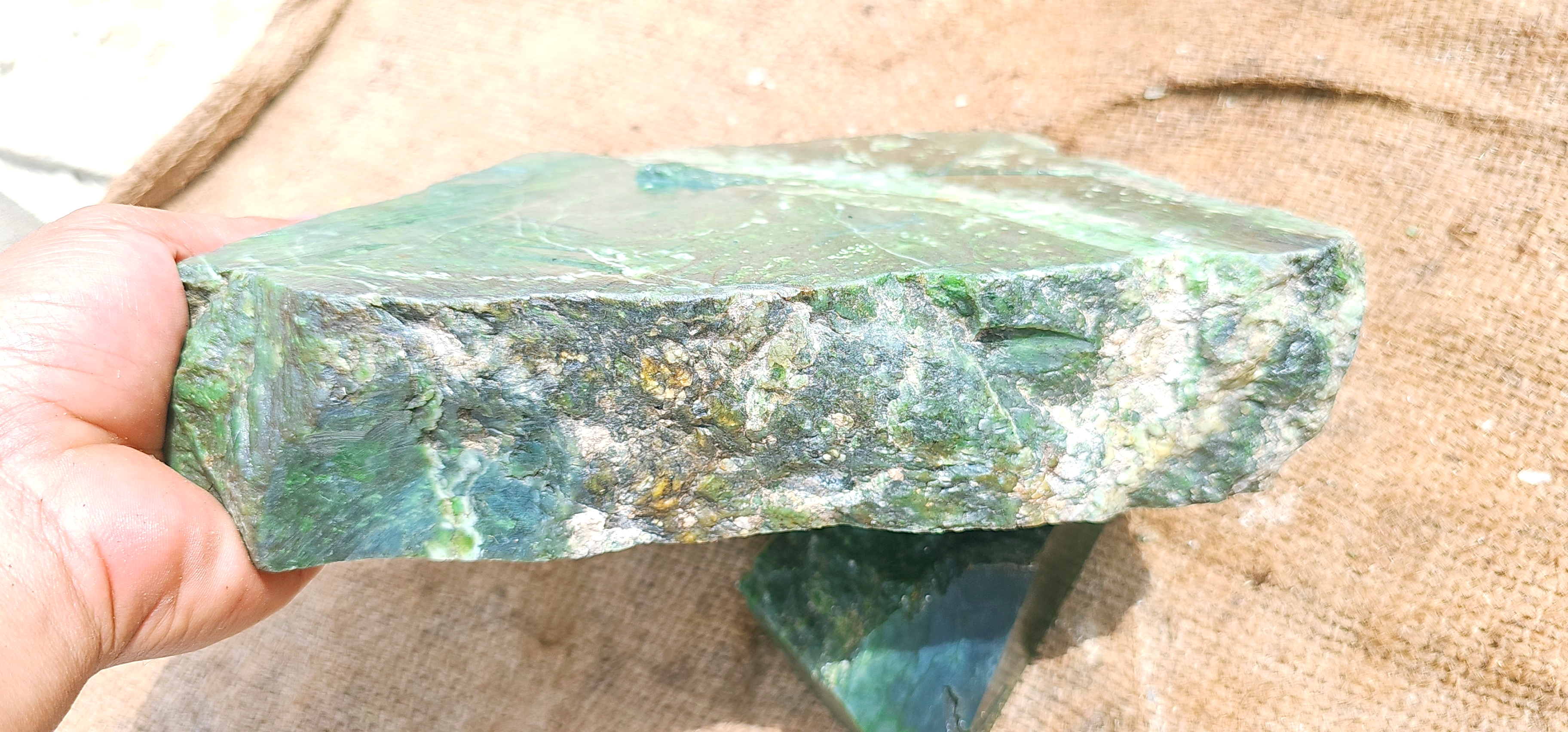 Natural Blue-Green Nephrite Jade Rough Stone – 4.5 KG