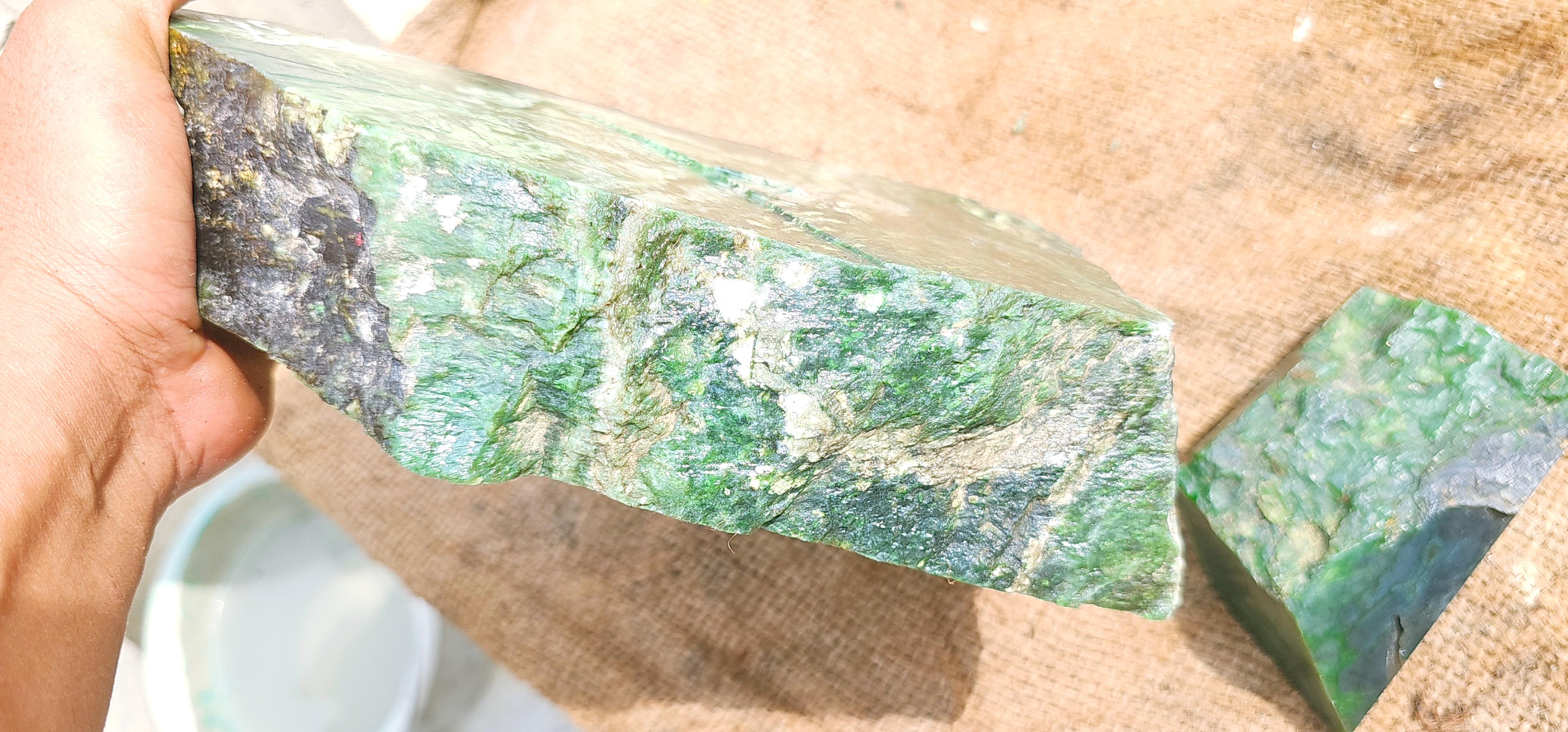 Natural Blue-Green Nephrite Jade Rough Stone – 4.5 KG