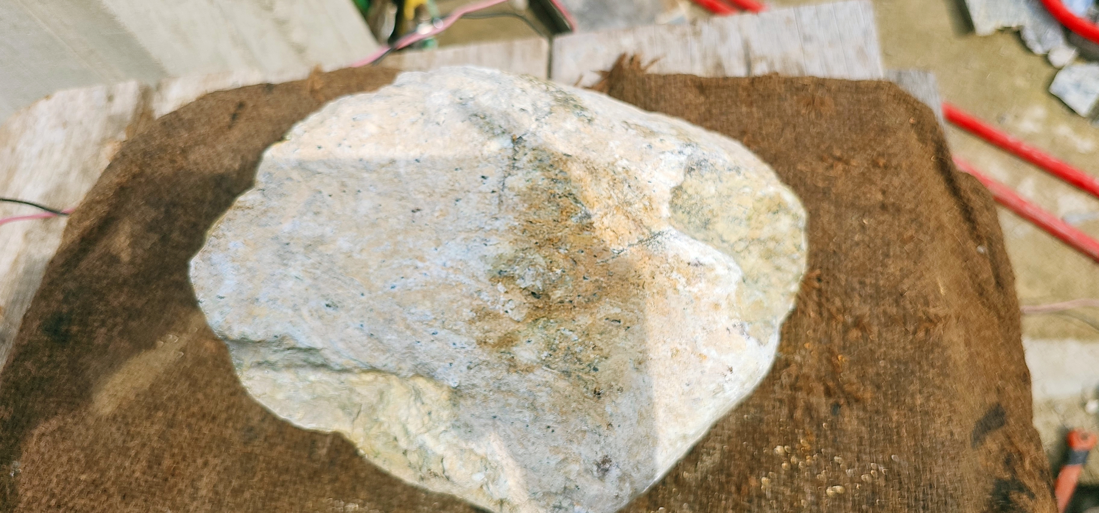 Natural Light Green Nephrite Jade Rough Slab – 8 KG