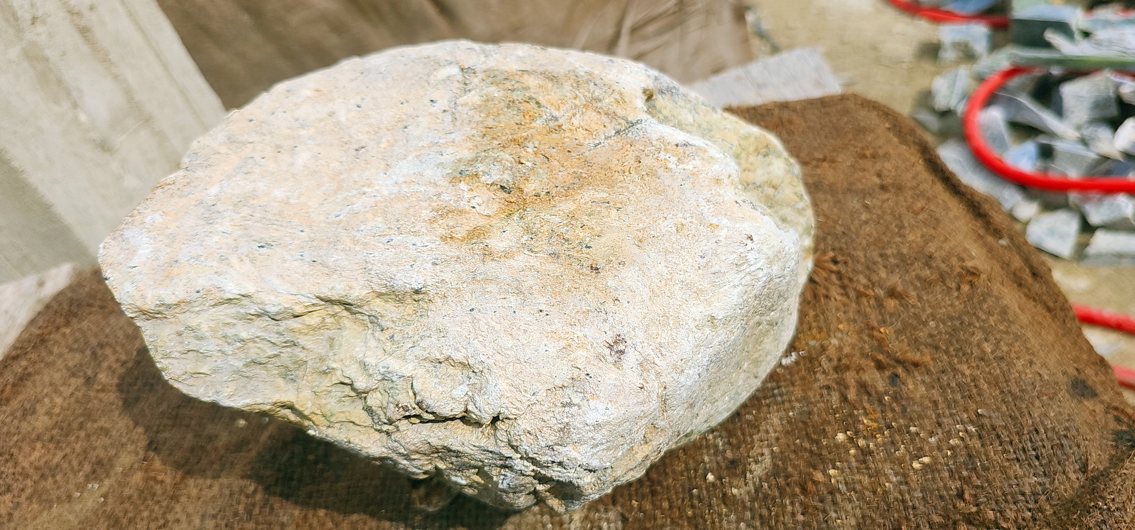 Natural Light Green Nephrite Jade Rough Slab – 8 KG