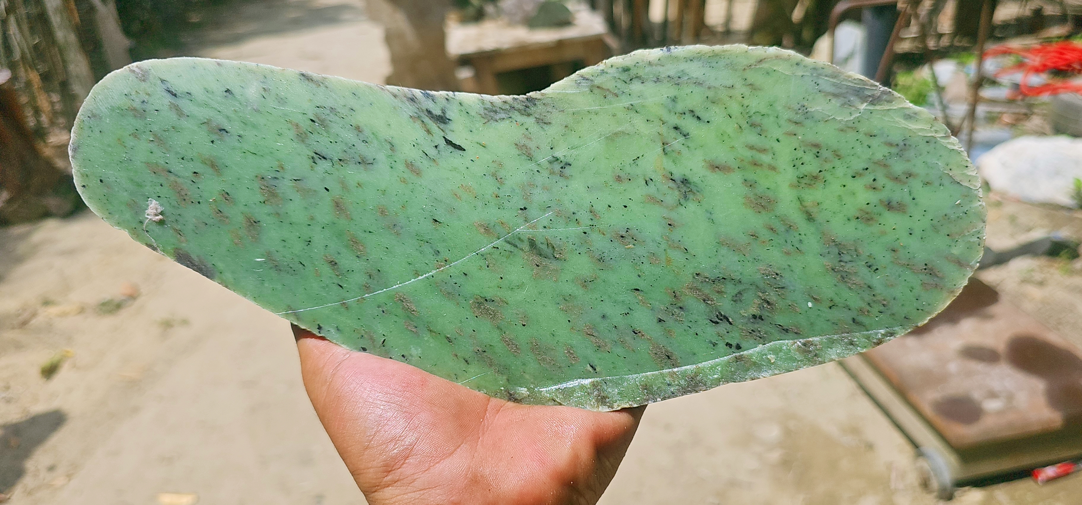 Expert-Verified Natural Nephrite Jade Slabs – 6 KG | Blue-Green Jade Cutting Pieces