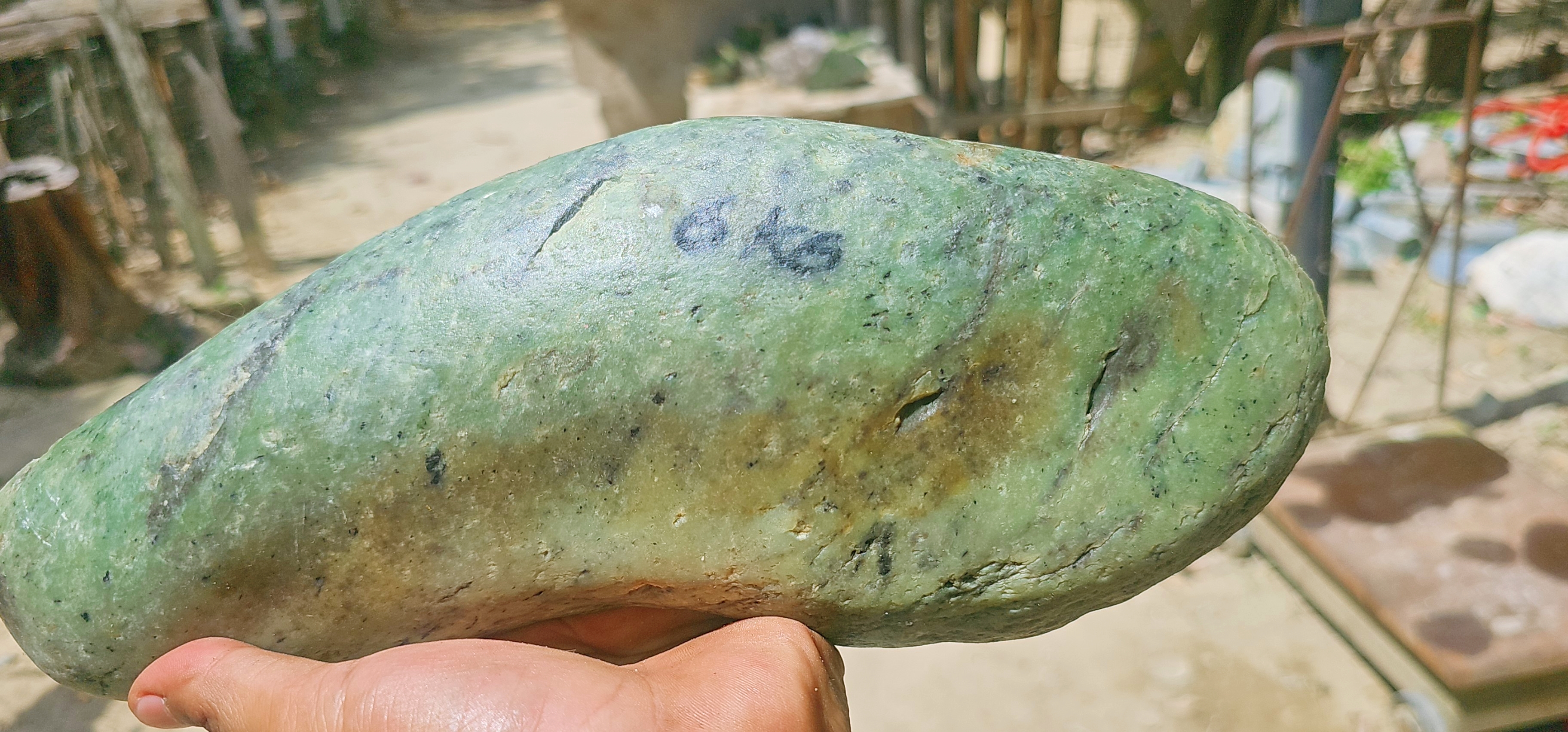 Expert-Verified Natural Nephrite Jade Slabs – 6 KG | Blue-Green Jade Cutting Pieces