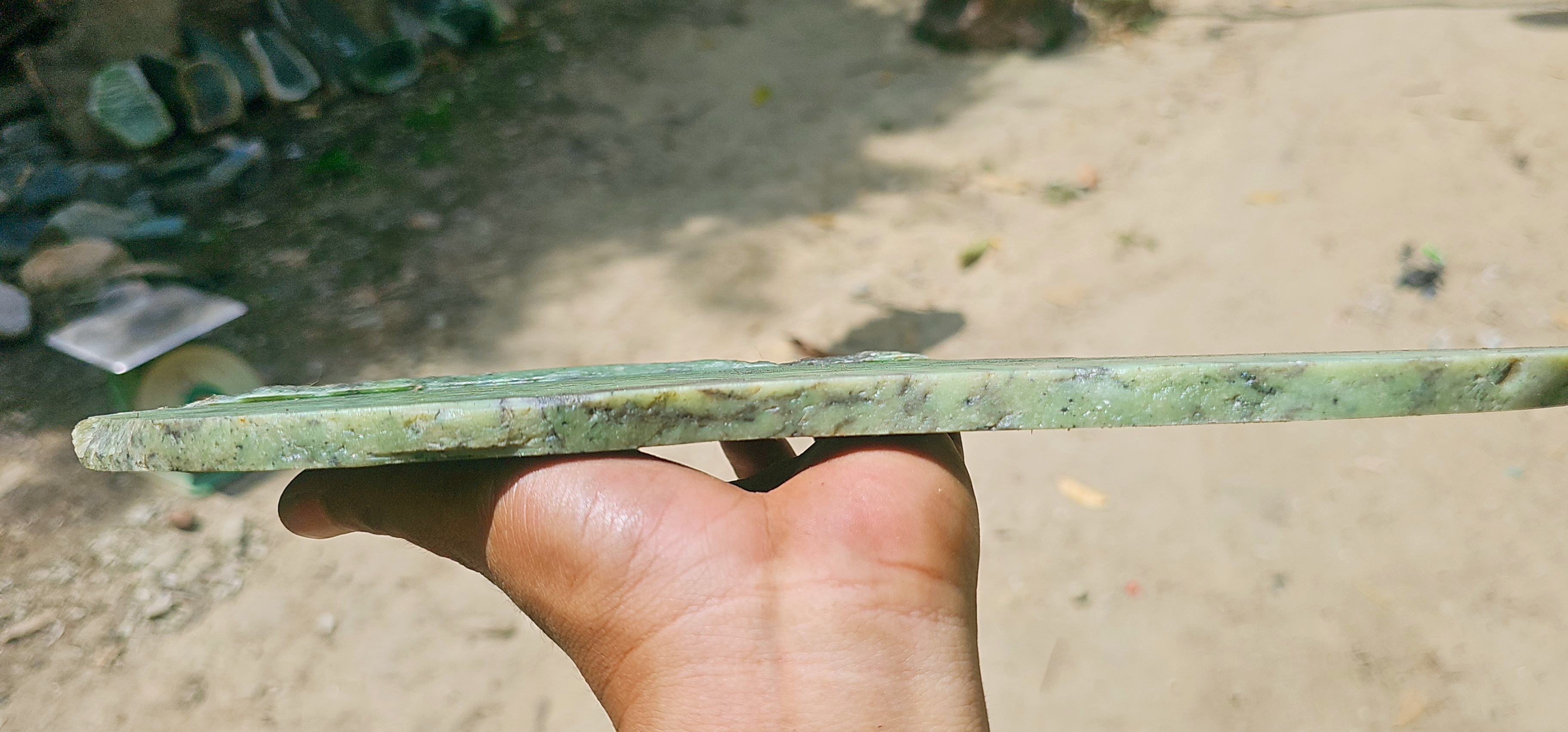 Expert-Verified Natural Nephrite Jade Slabs – 6 KG | Blue-Green Jade Cutting Pieces