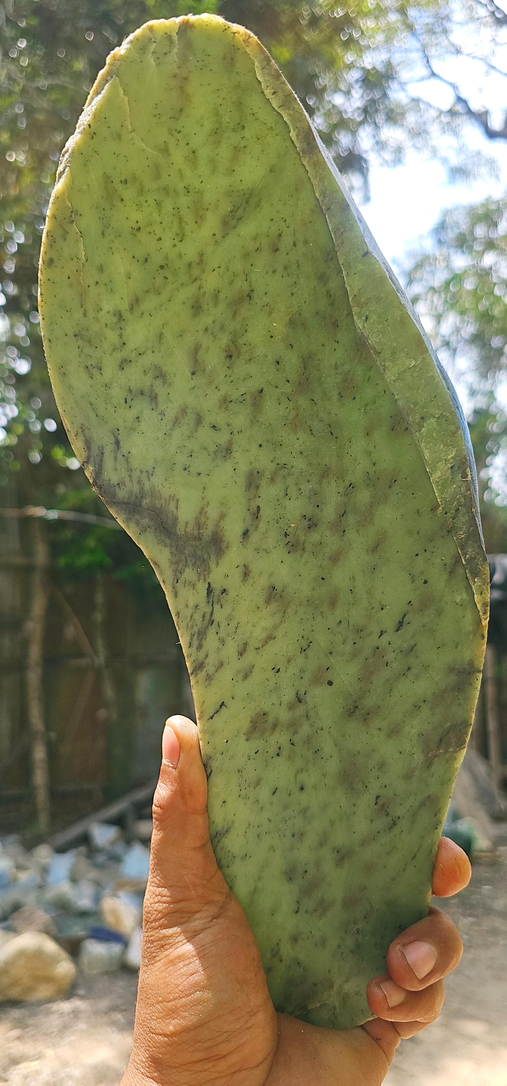 Expert-Verified Natural Nephrite Jade Slabs – 6 KG | Blue-Green Jade Cutting Pieces