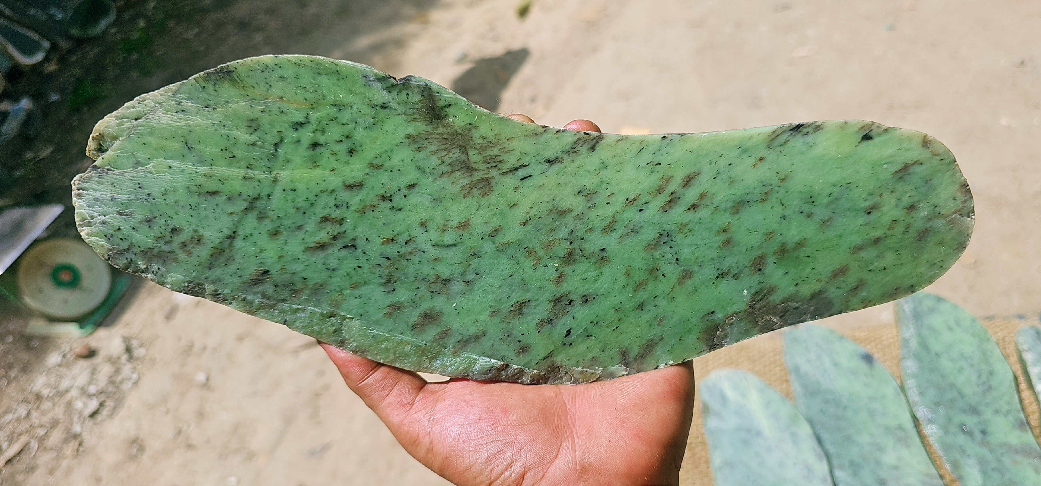 Expert-Verified Natural Nephrite Jade Slabs – 6 KG | Blue-Green Jade Cutting Pieces