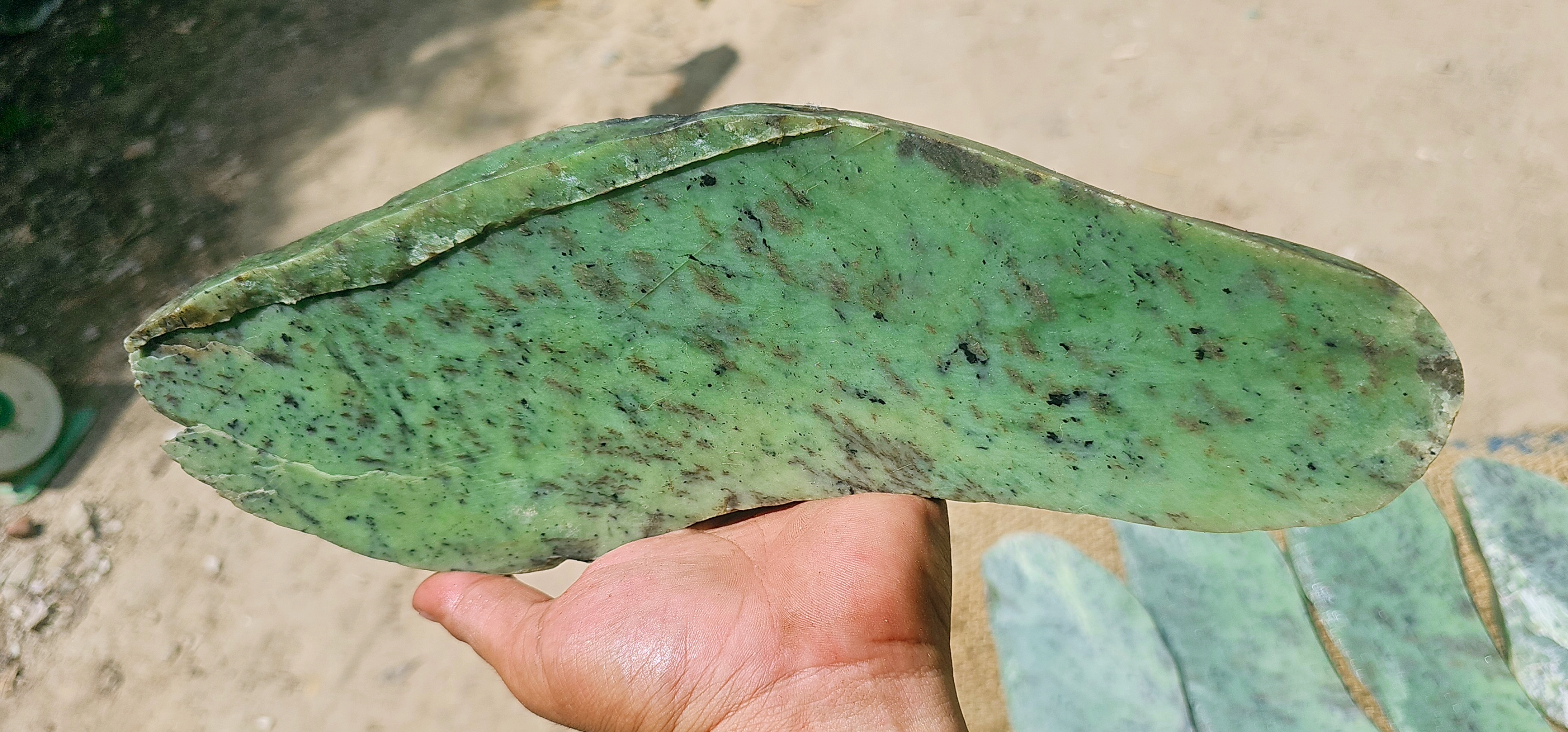 Expert-Verified Natural Nephrite Jade Slabs – 6 KG | Blue-Green Jade Cutting Pieces