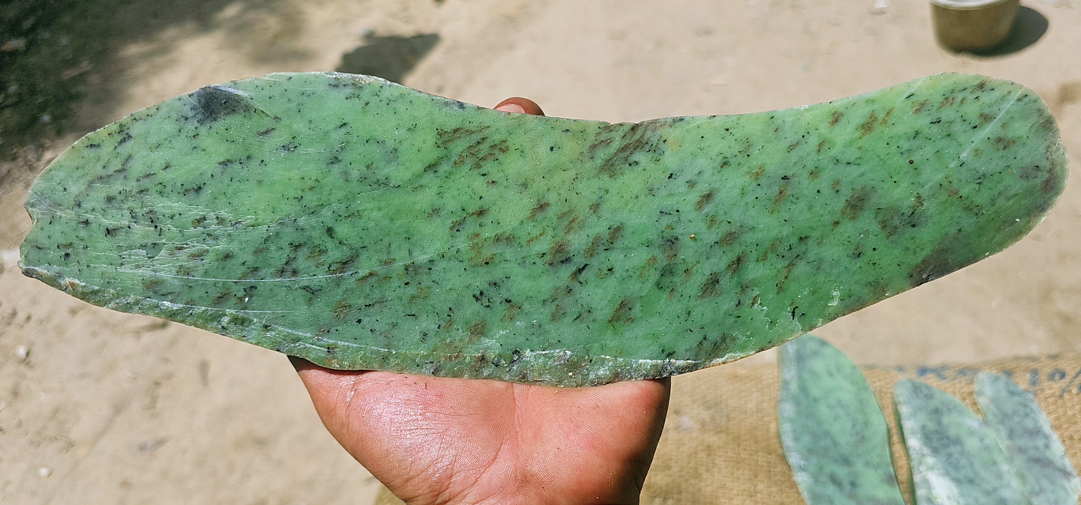 Expert-Verified Natural Nephrite Jade Slabs – 6 KG | Blue-Green Jade Cutting Pieces