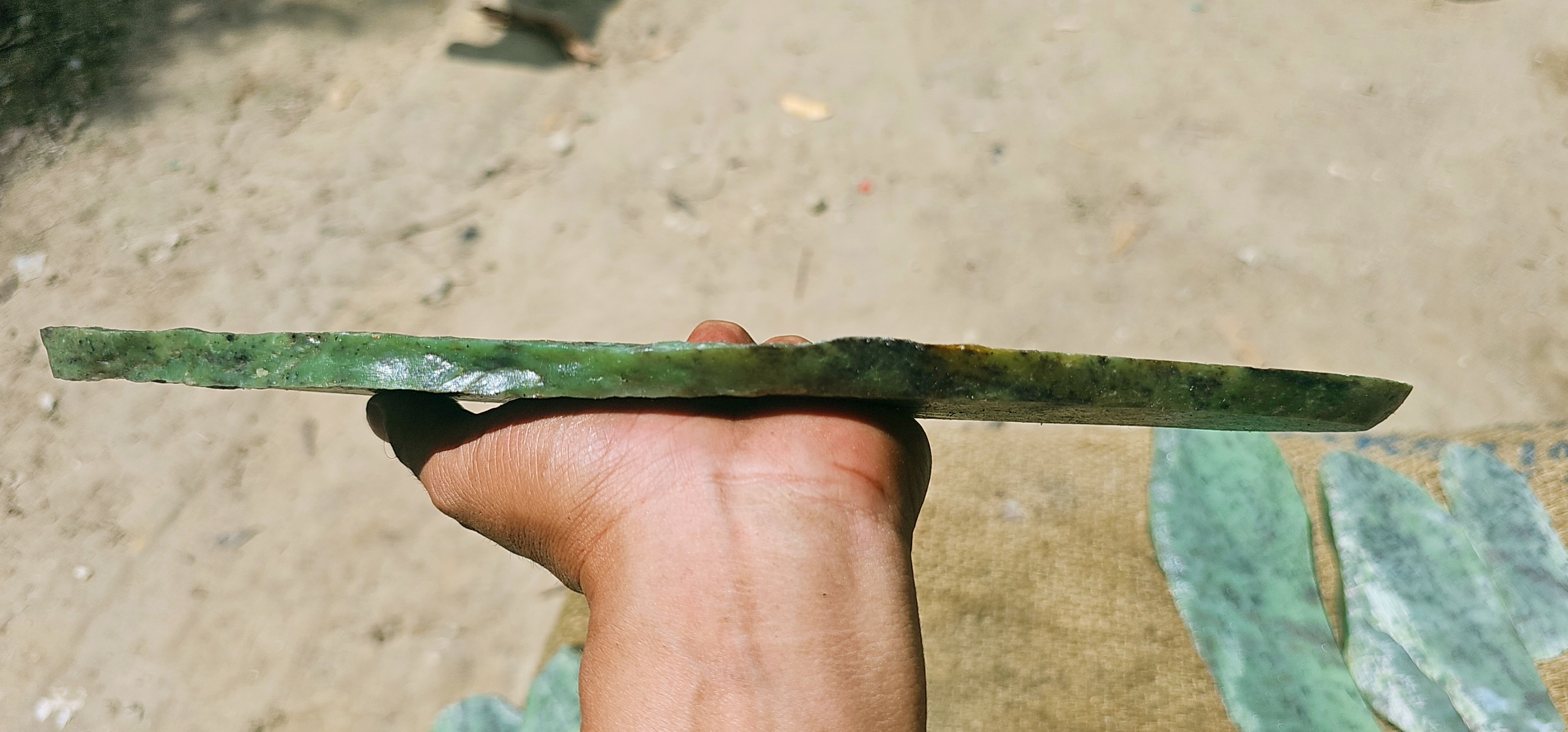 Expert-Verified Natural Nephrite Jade Slabs – 6 KG | Blue-Green Jade Cutting Pieces