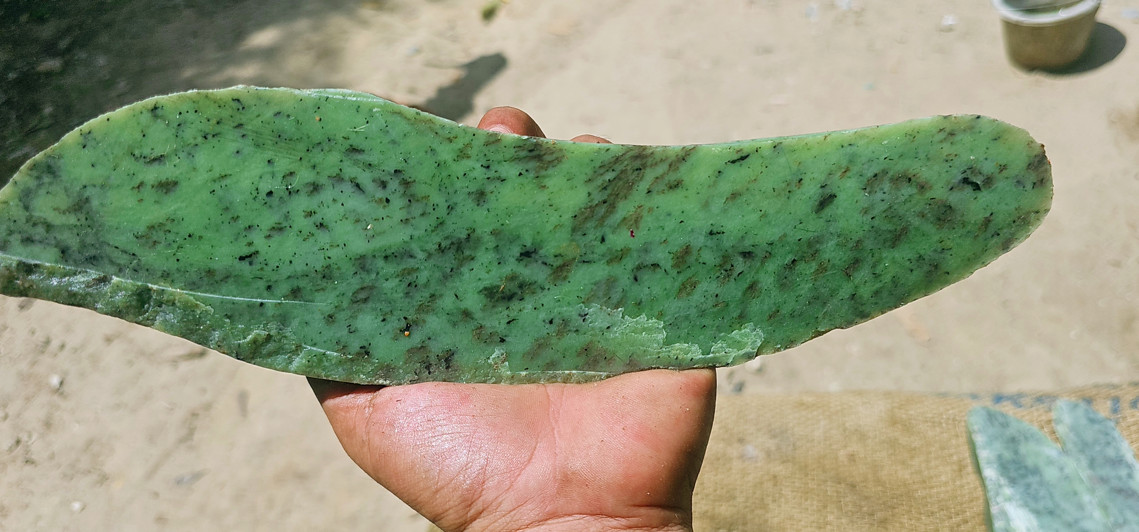 Expert-Verified Natural Nephrite Jade Slabs – 6 KG | Blue-Green Jade Cutting Pieces