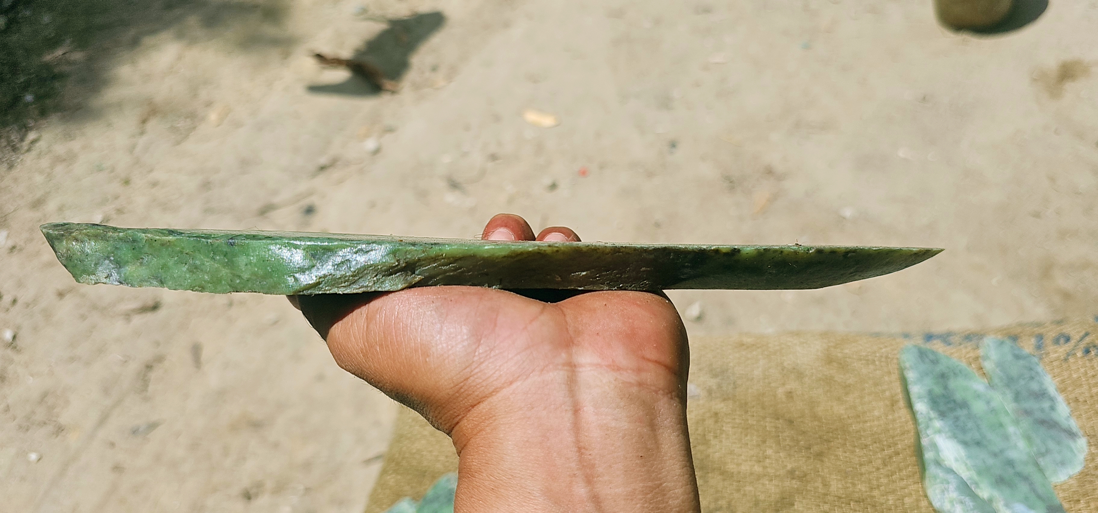 Expert-Verified Natural Nephrite Jade Slabs – 6 KG | Blue-Green Jade Cutting Pieces