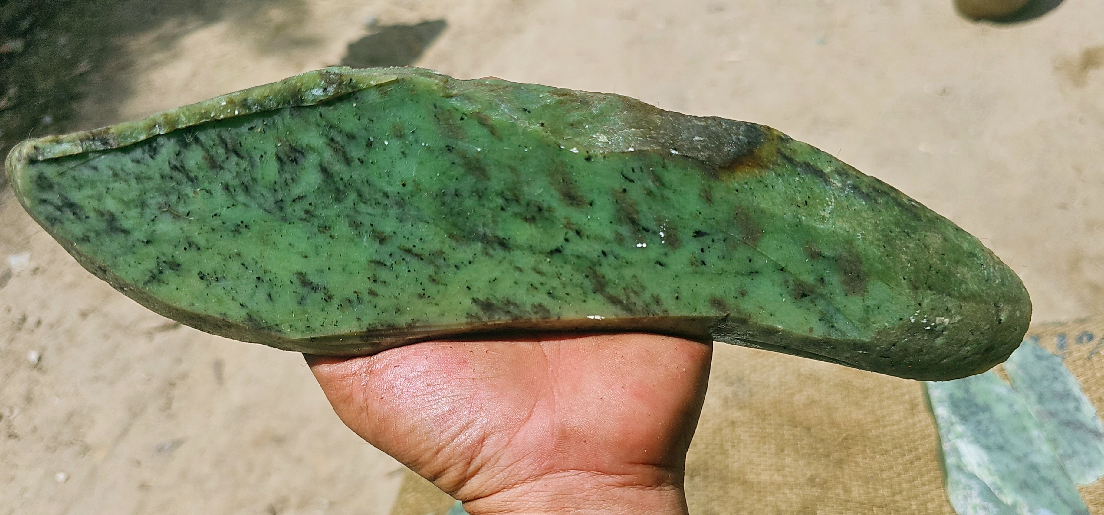 Expert-Verified Natural Nephrite Jade Slabs – 6 KG | Blue-Green Jade Cutting Pieces