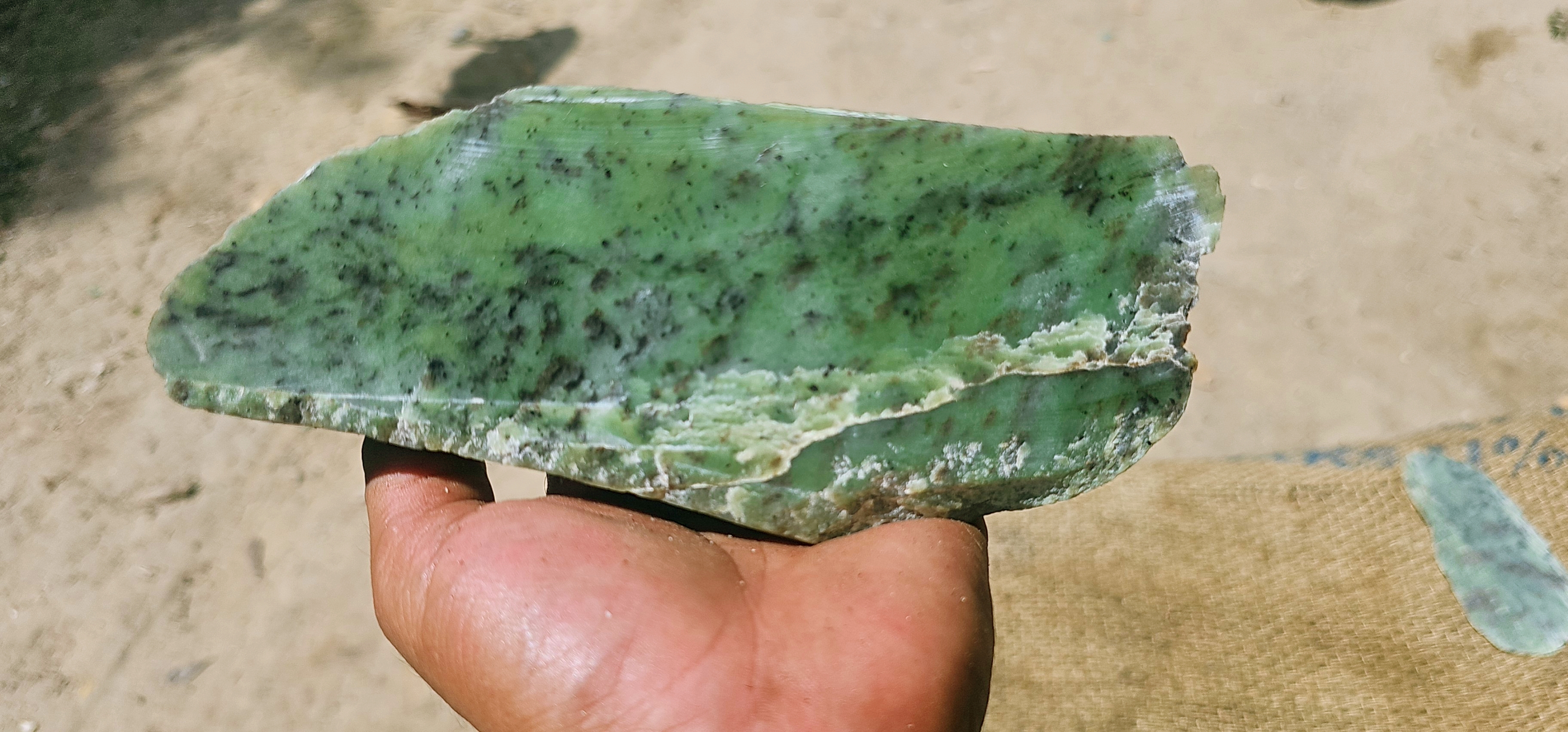 Expert-Verified Natural Nephrite Jade Slabs – 6 KG | Blue-Green Jade Cutting Pieces