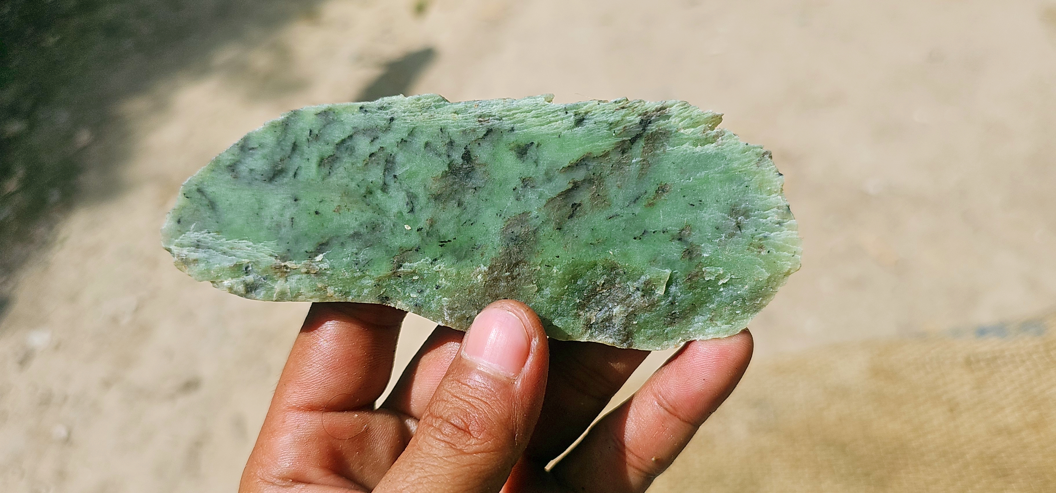 Expert-Verified Natural Nephrite Jade Slabs – 6 KG | Blue-Green Jade Cutting Pieces