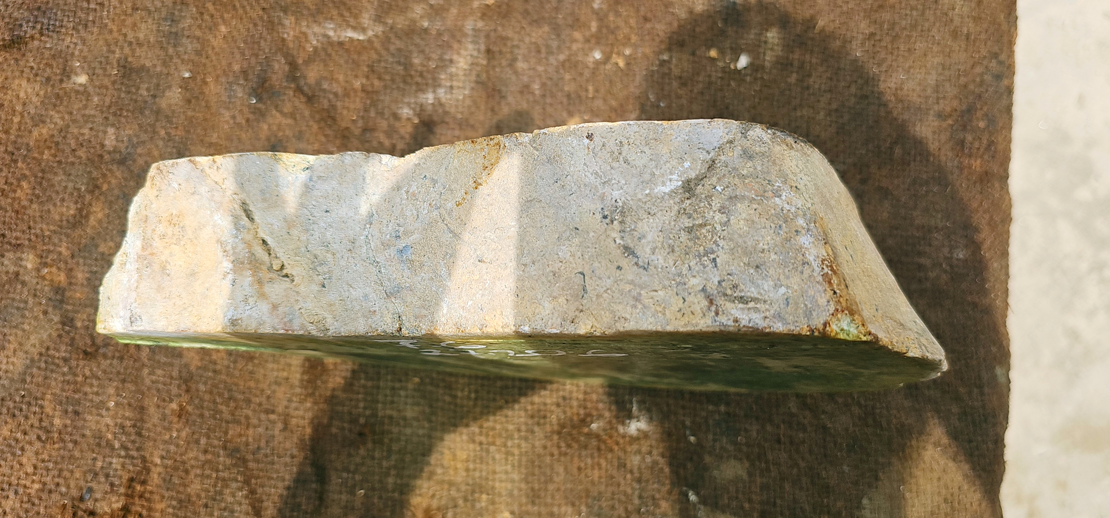 Natural Green and White Nephrite Jade Rough Stone – 7.6 KG