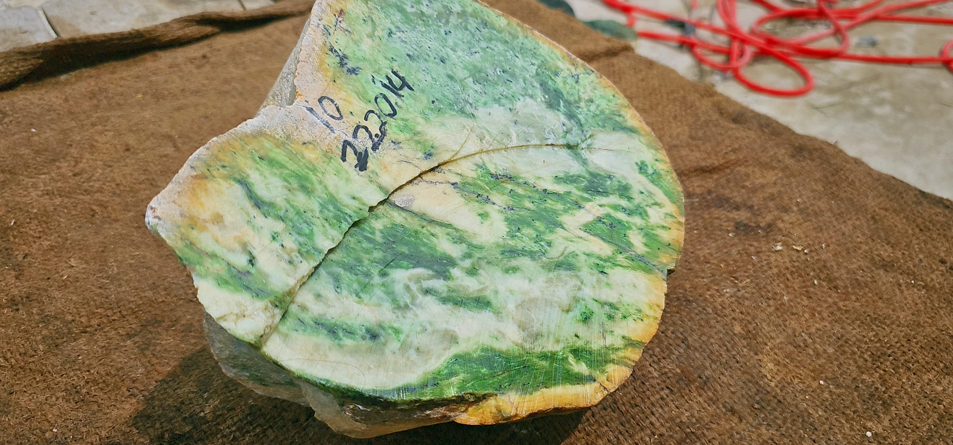 Expert-Verified Natural Green Nephrite Jade Rough Stone – 10 KG