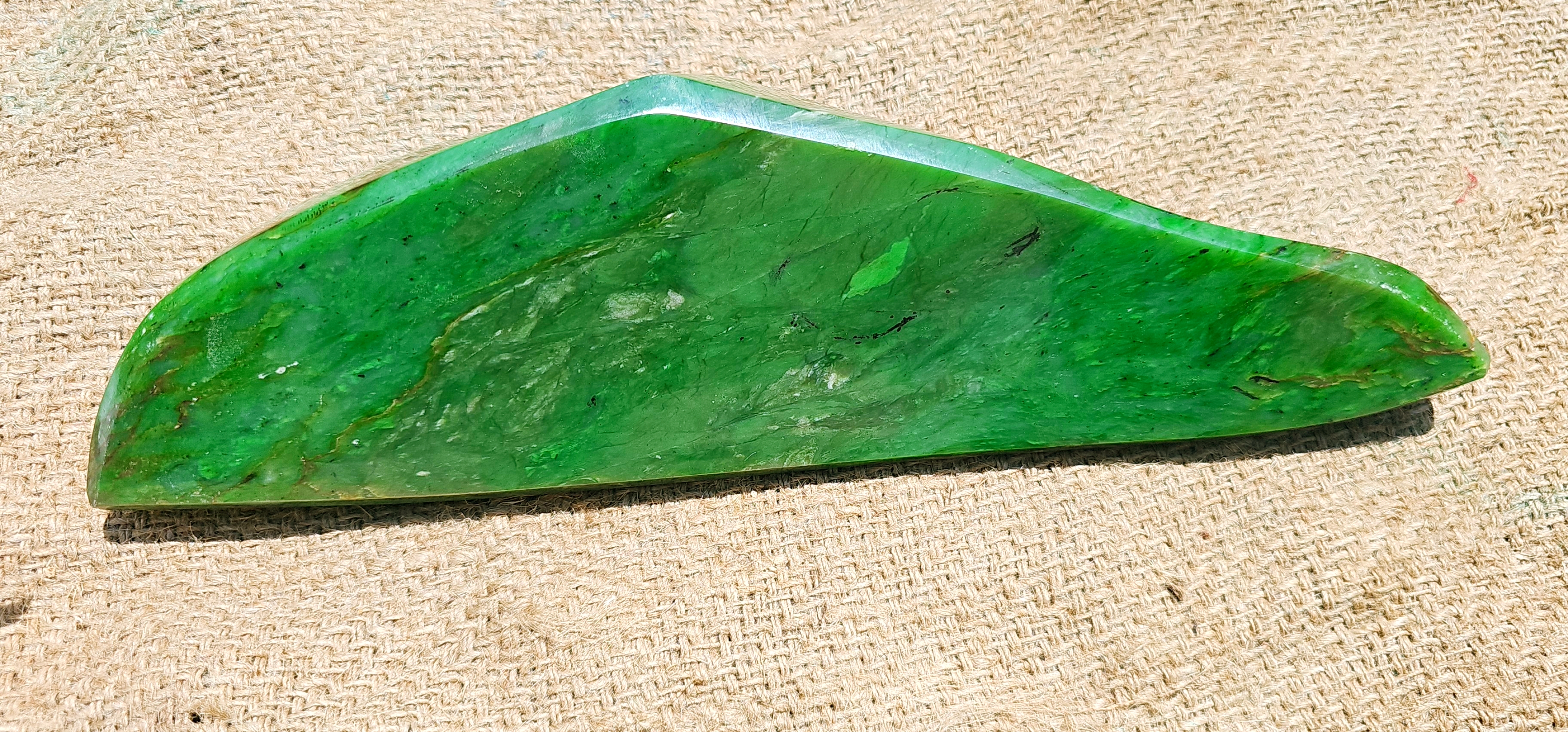 Aceh Natural Vivid Green Nephrite Jade Raw Stone – 2.4 KG