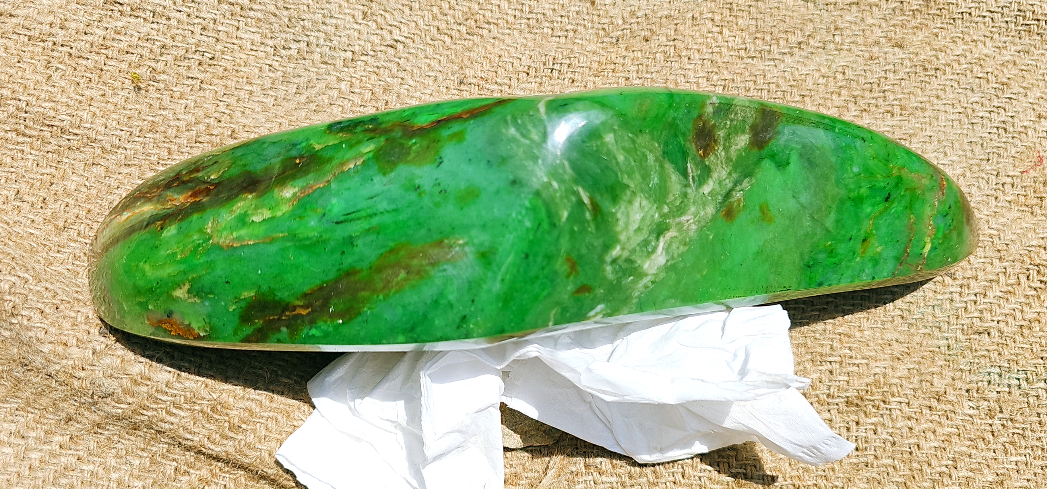 Aceh Natural Vivid Green Nephrite Jade Raw Stone – 2.4 KG