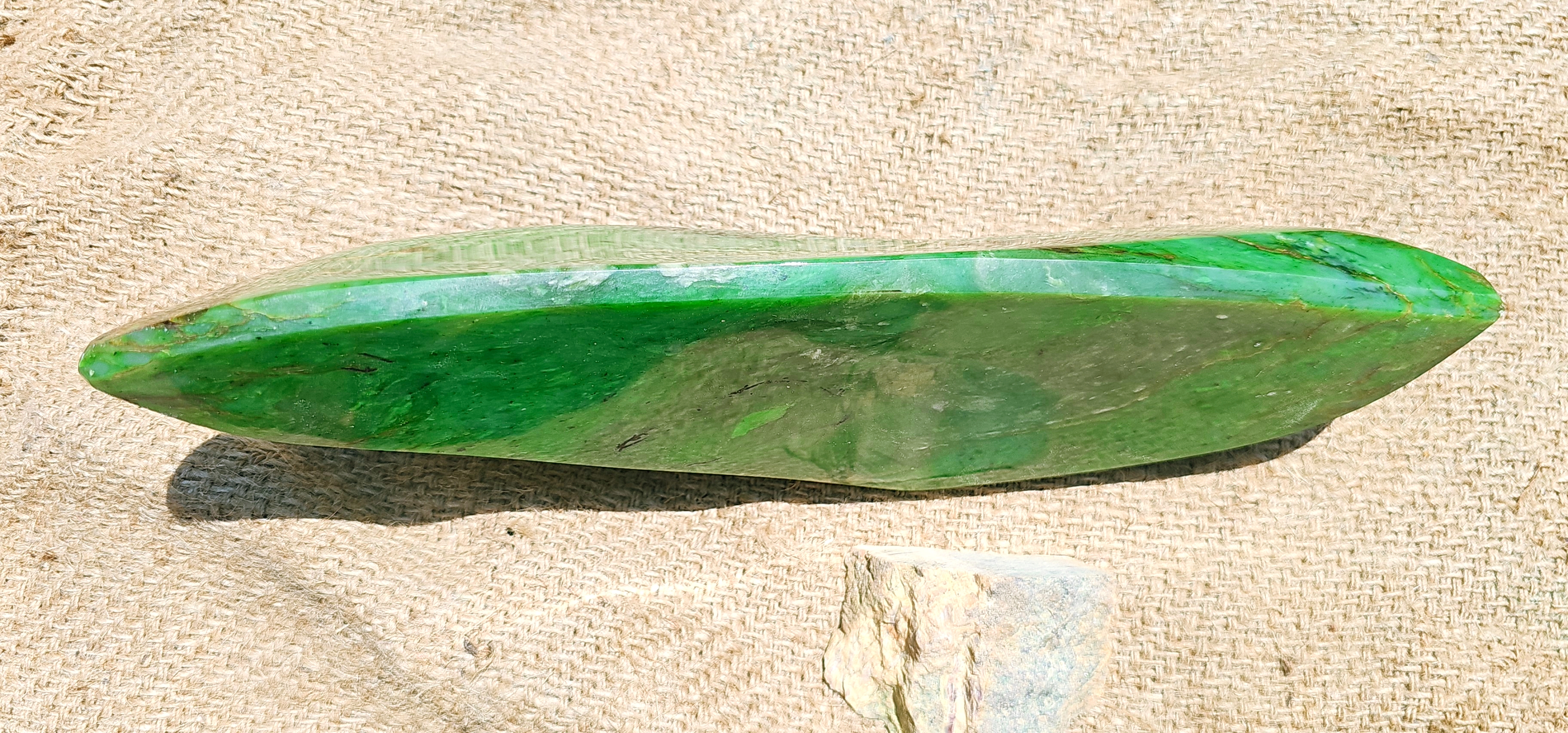 Aceh Natural Vivid Green Nephrite Jade Raw Stone – 2.4 KG
