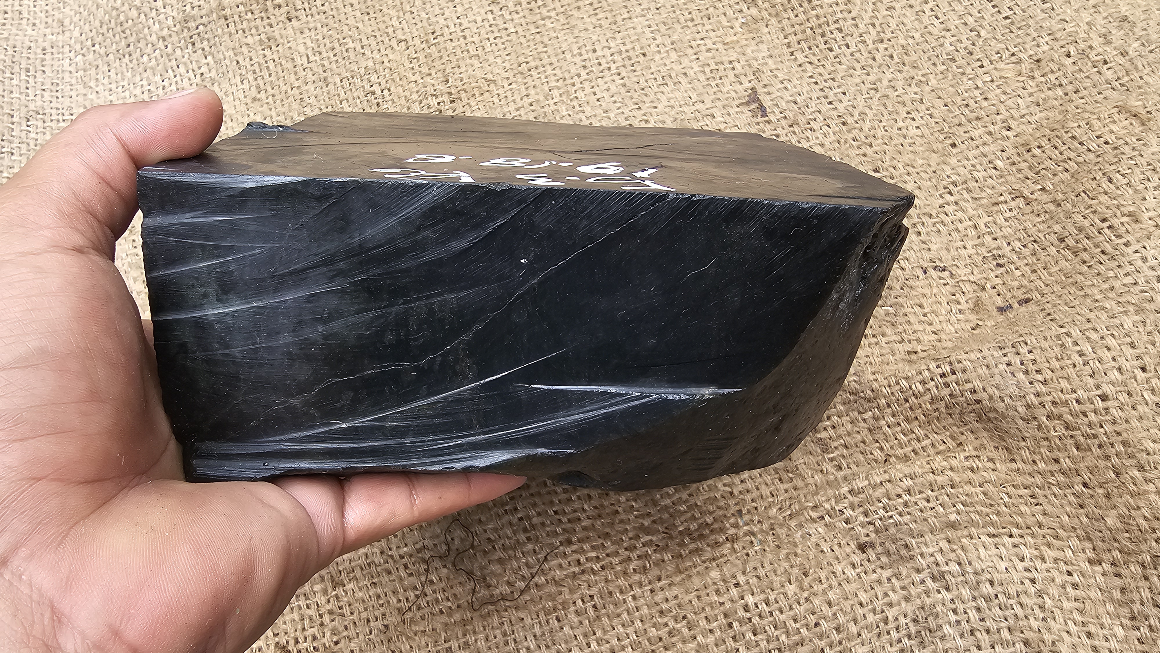 Aceh Natural Dark Black Jade Rough Stone – 5.3 KG