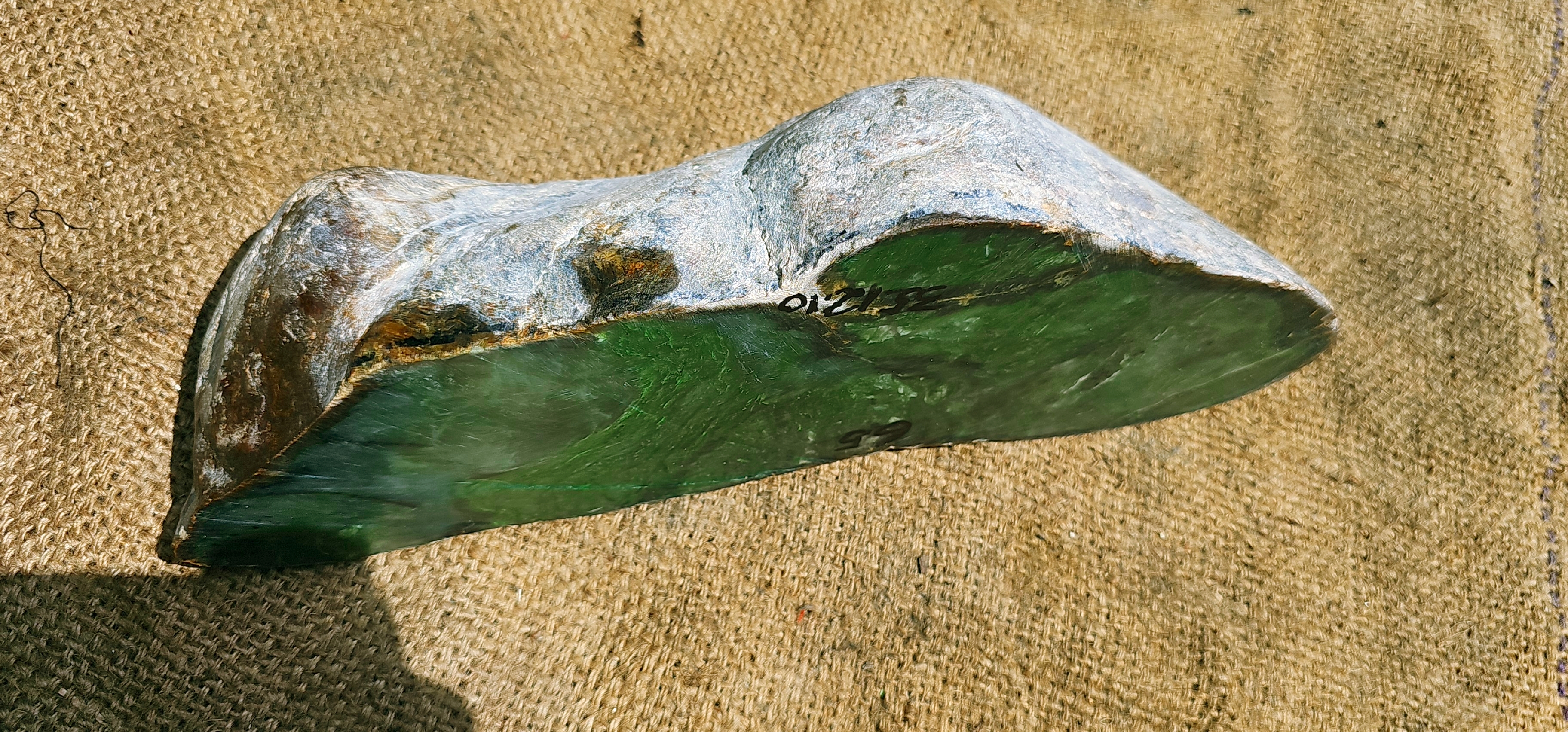 Aceh Natural Vibrant Green Nephrite Jade Slab – 6.5 KG