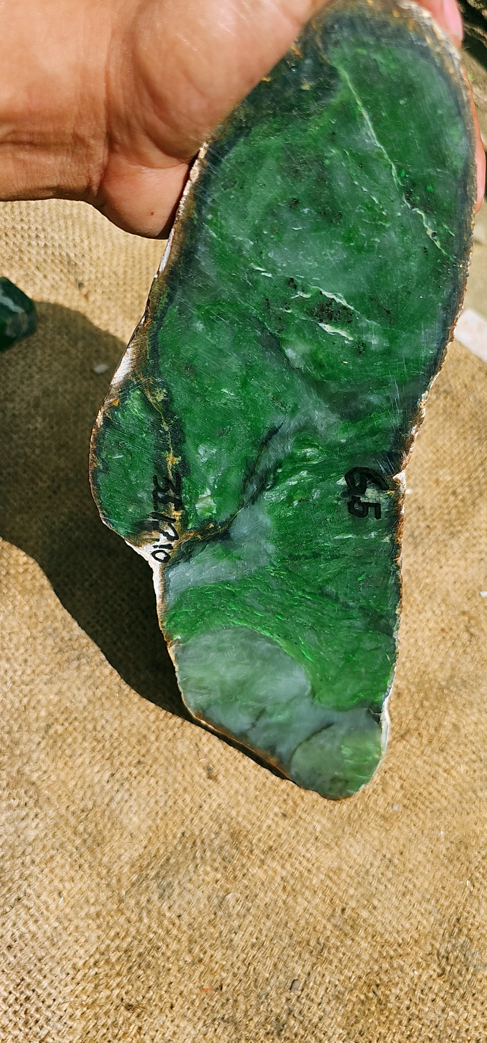 Aceh Natural Vibrant Green Nephrite Jade Slab – 6.5 KG