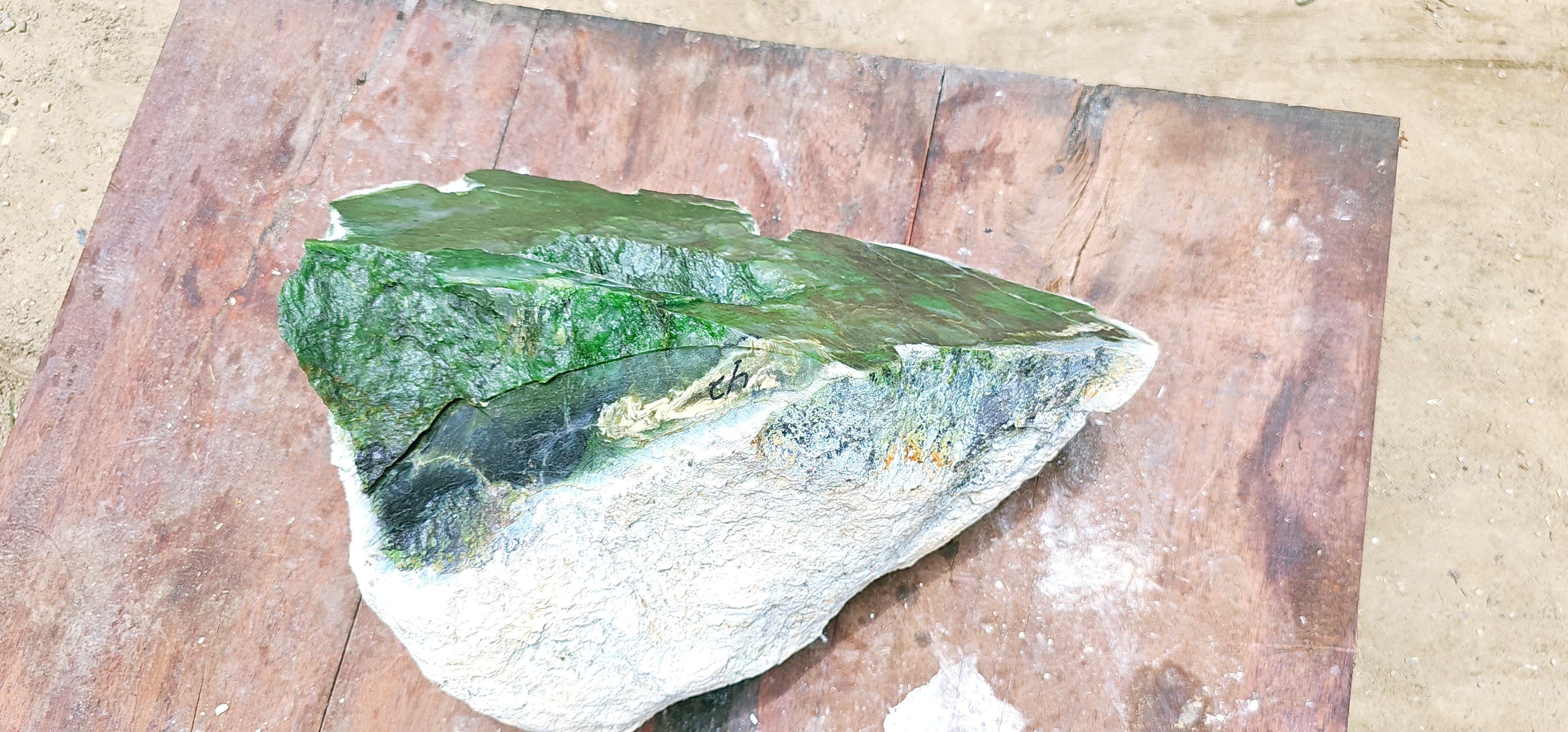 Aceh Natural Moss Green Nephrite Jade with Deep Forest Green Mottling and Textured Rough Surface – 4.2 KG