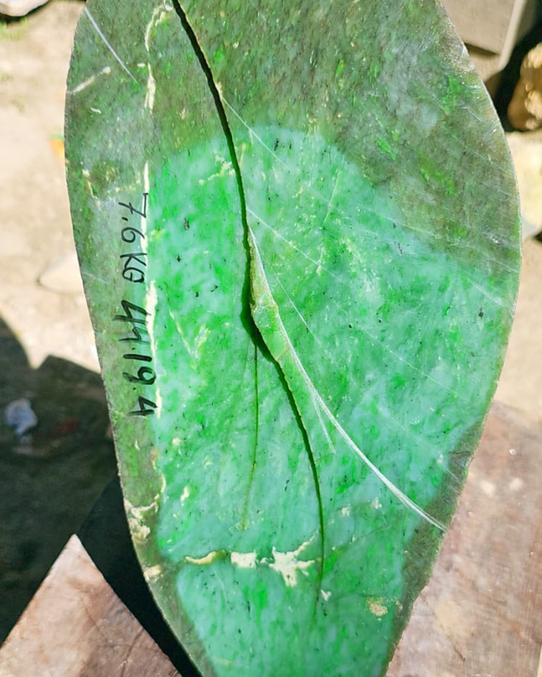 Aceh High-Translucency Green Nephrite Jade Slab