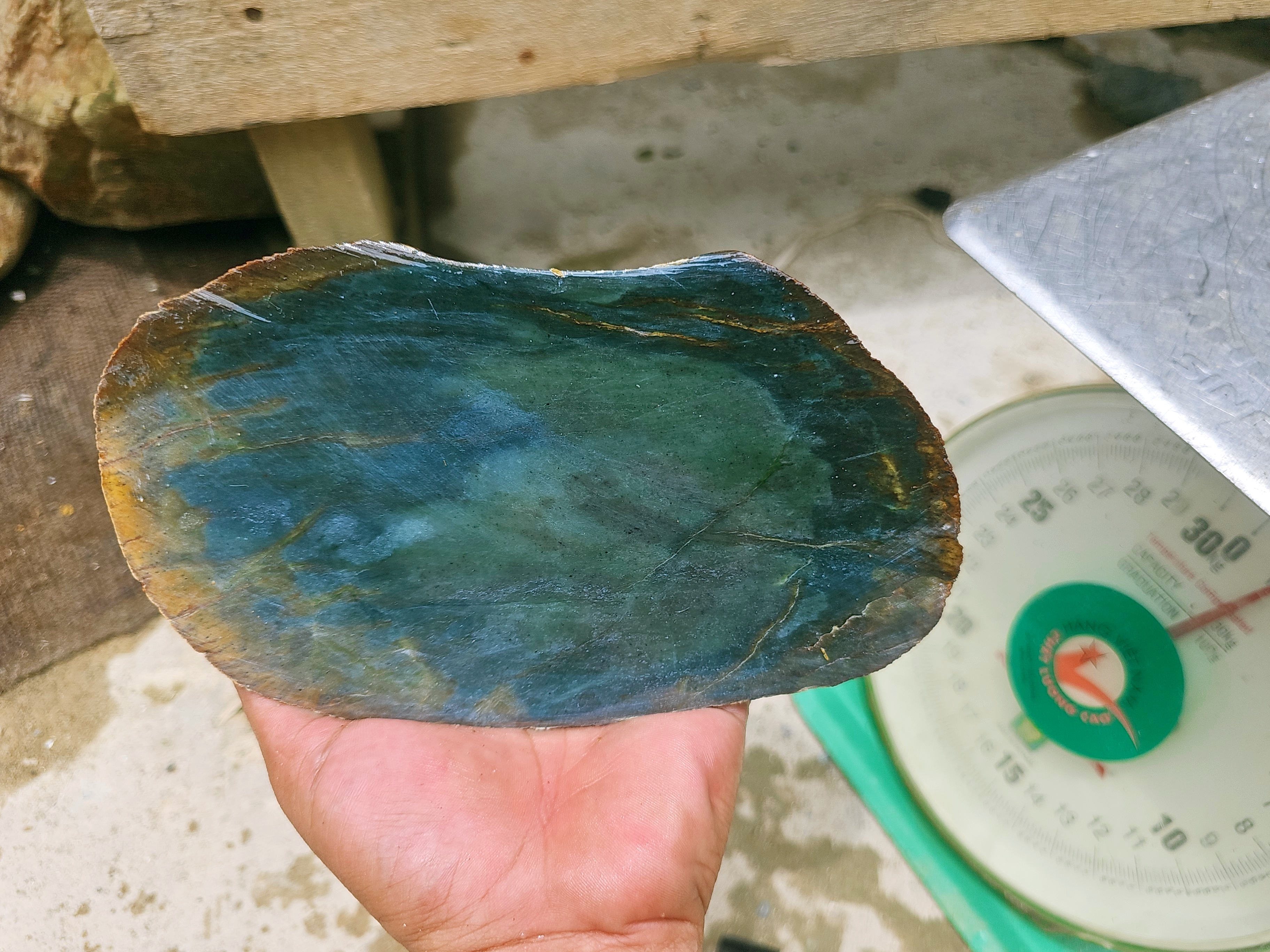 Natural Blue-Green Nephrite Jade Rough Stones – 2 Pieces, 2.3 KG Total Weight