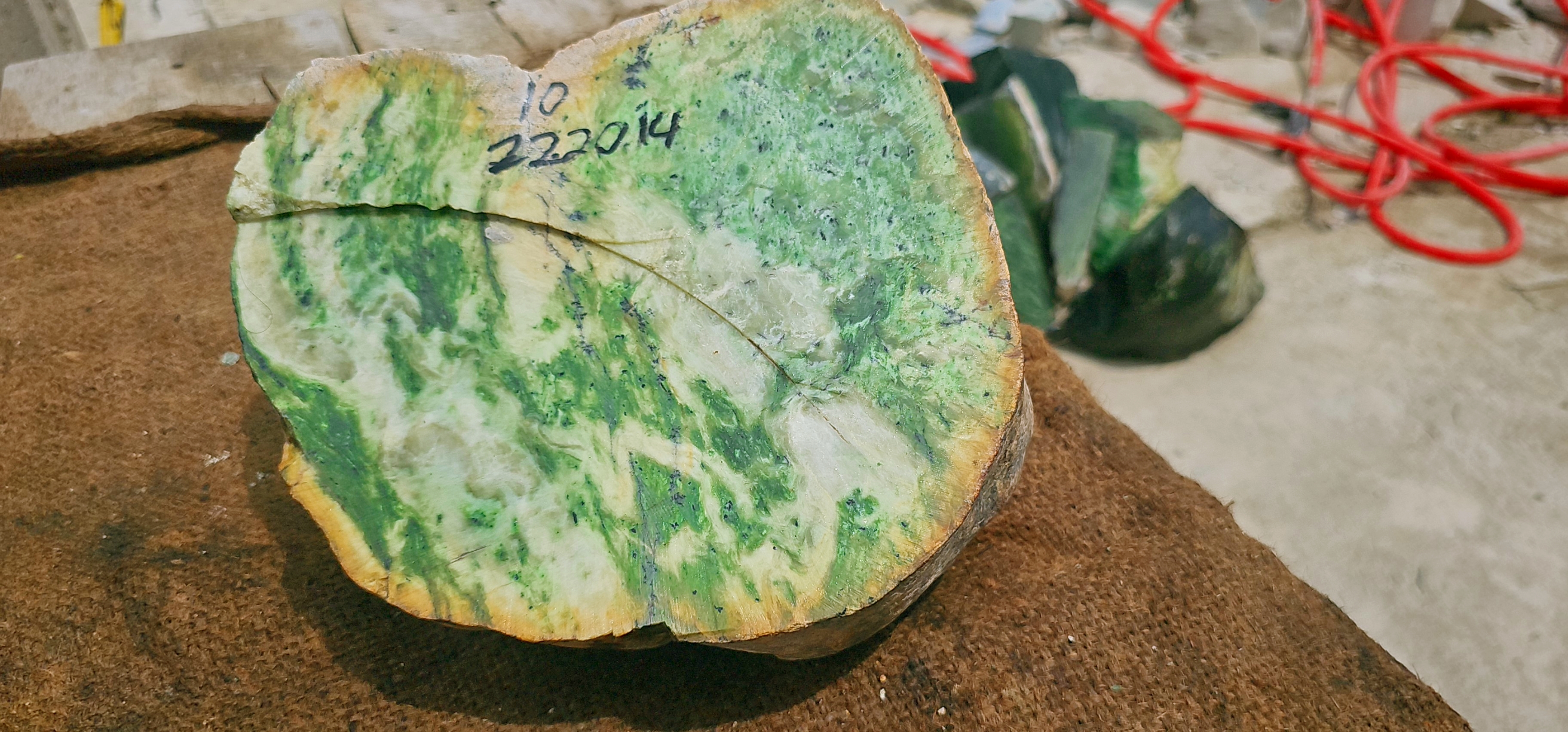 Expert-Verified Natural Green Nephrite Jade Rough Stone – 10 KG