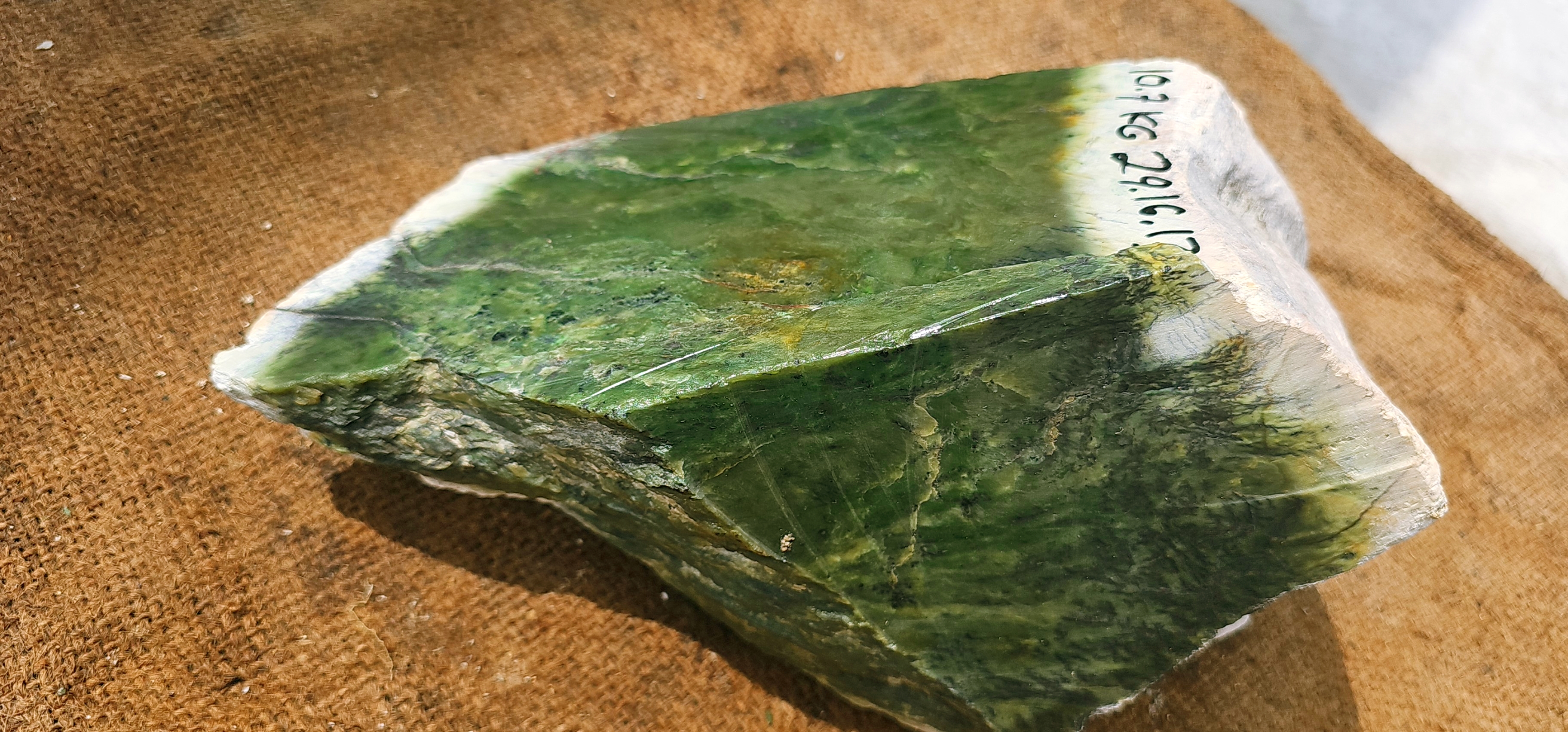 Natural Green Jade Rough Stone 10.7KG – Premium Raw Jade Material