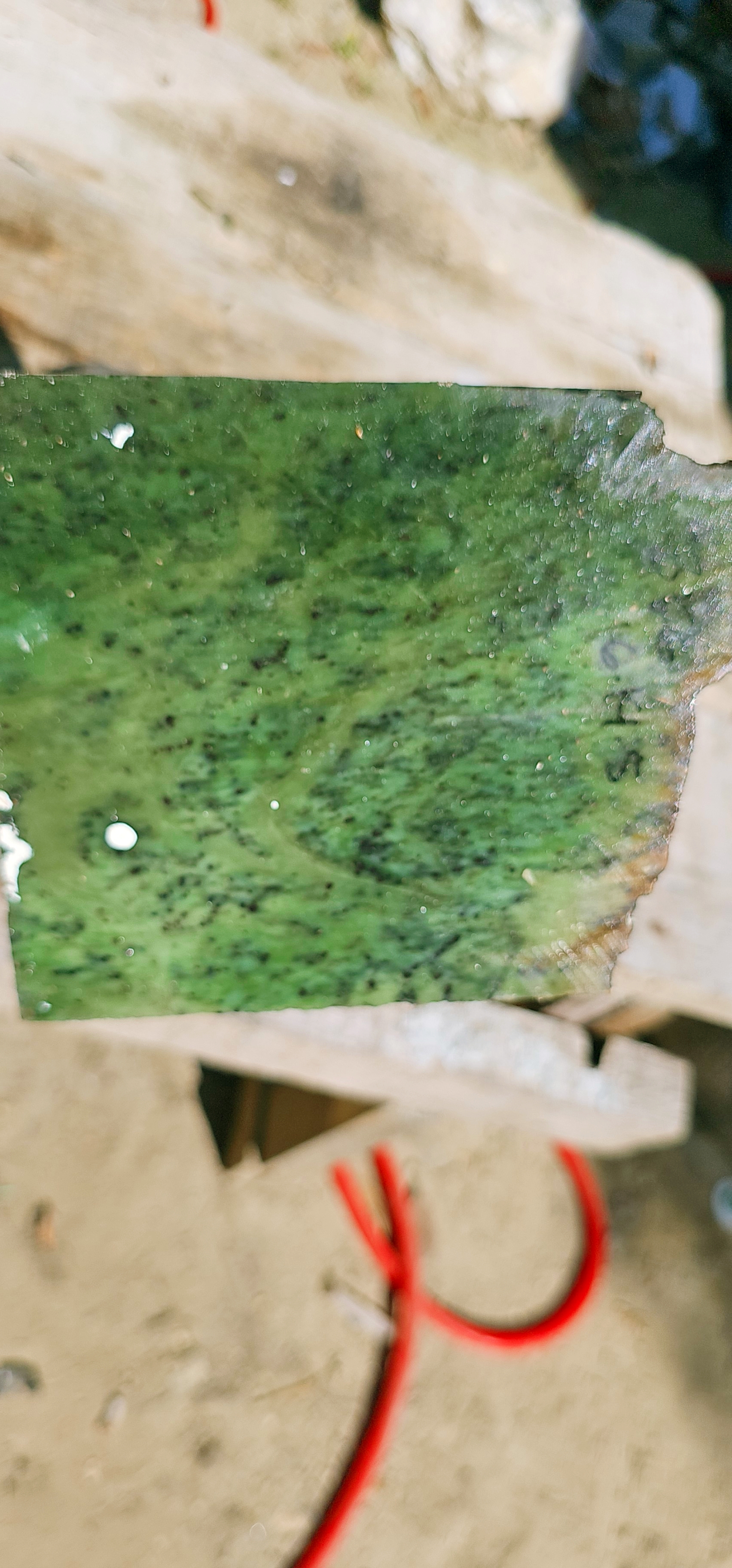 Aceh Natural Nephrite Jade – Light Celadon Green with Deep Green Mottling and Fine Dark Mineral Inclusions – 3 KG