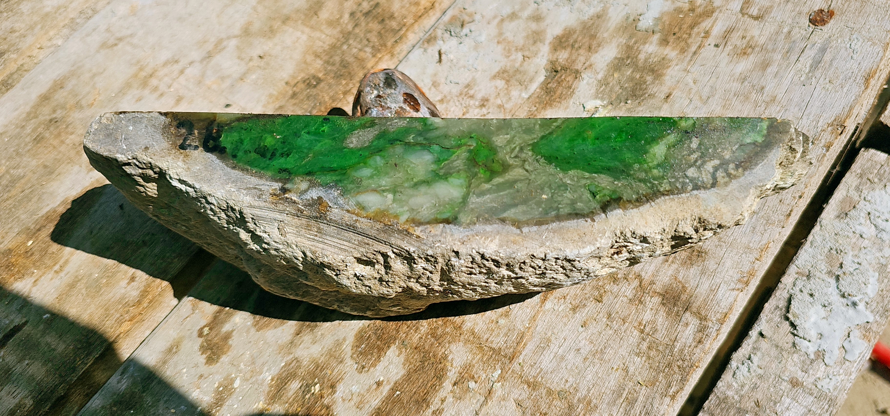 Aceh Natural Nephrite Jade – Vivid Emerald Green with Translucent Green Zones, Pale Mineral Inclusions and Natural Veining – 2 KG