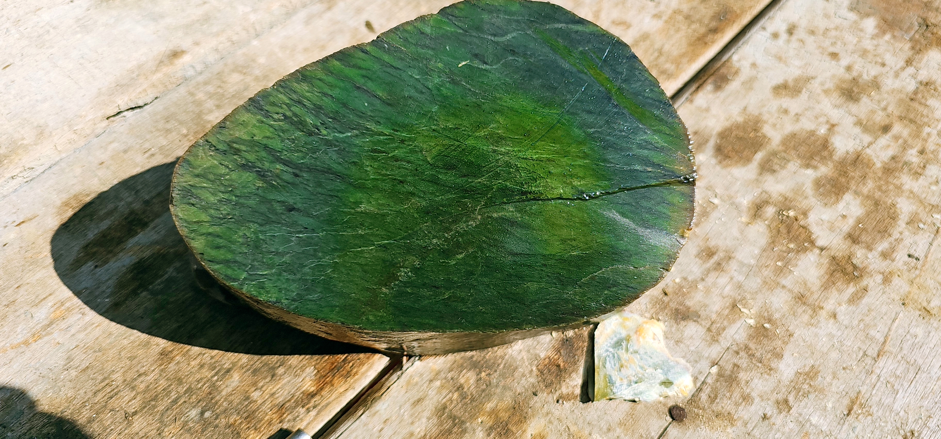Aceh Natural Nephrite Jade – Deep Forest Green and Emerald Green with Fine Fibrous Texture and Natural Color Zoning – 3.5 KG