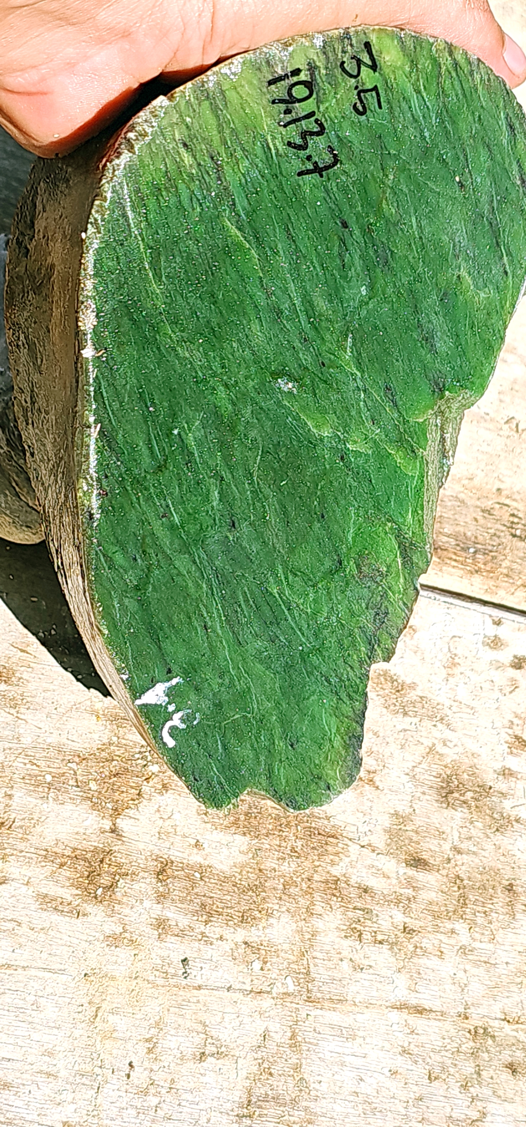 Aceh Natural Nephrite Jade – Deep Forest Green and Emerald Green with Fine Fibrous Texture and Natural Color Zoning – 3.5 KG